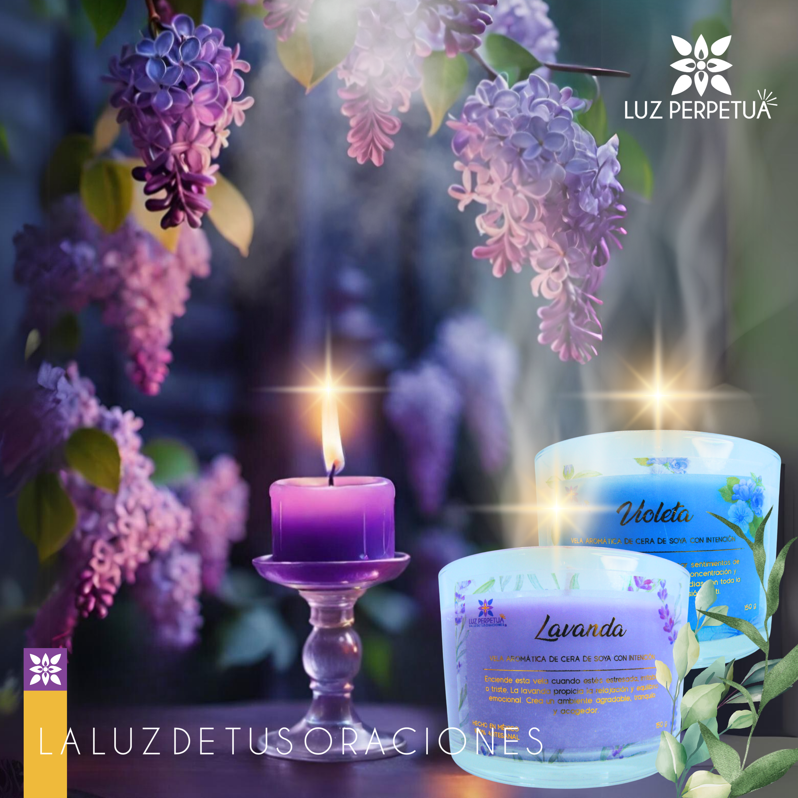 Estuche con 6 Velas Aromáticas. Set Premium de Velas Artesanales. Juego de Velas de Cera de Soya