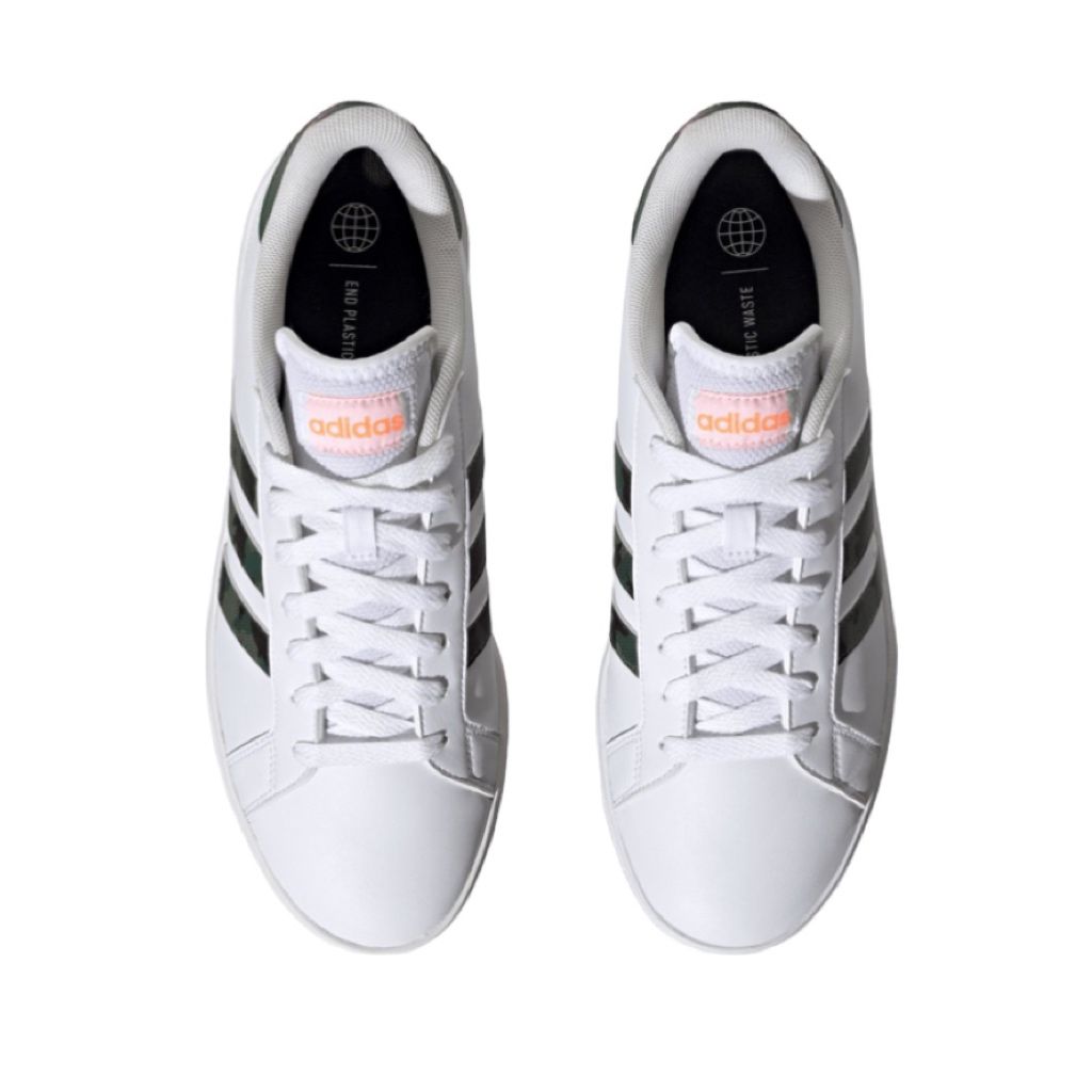 Tenis Adidas Grand Court Base Cloudfoam Lifestyle para Caballero Blancos .