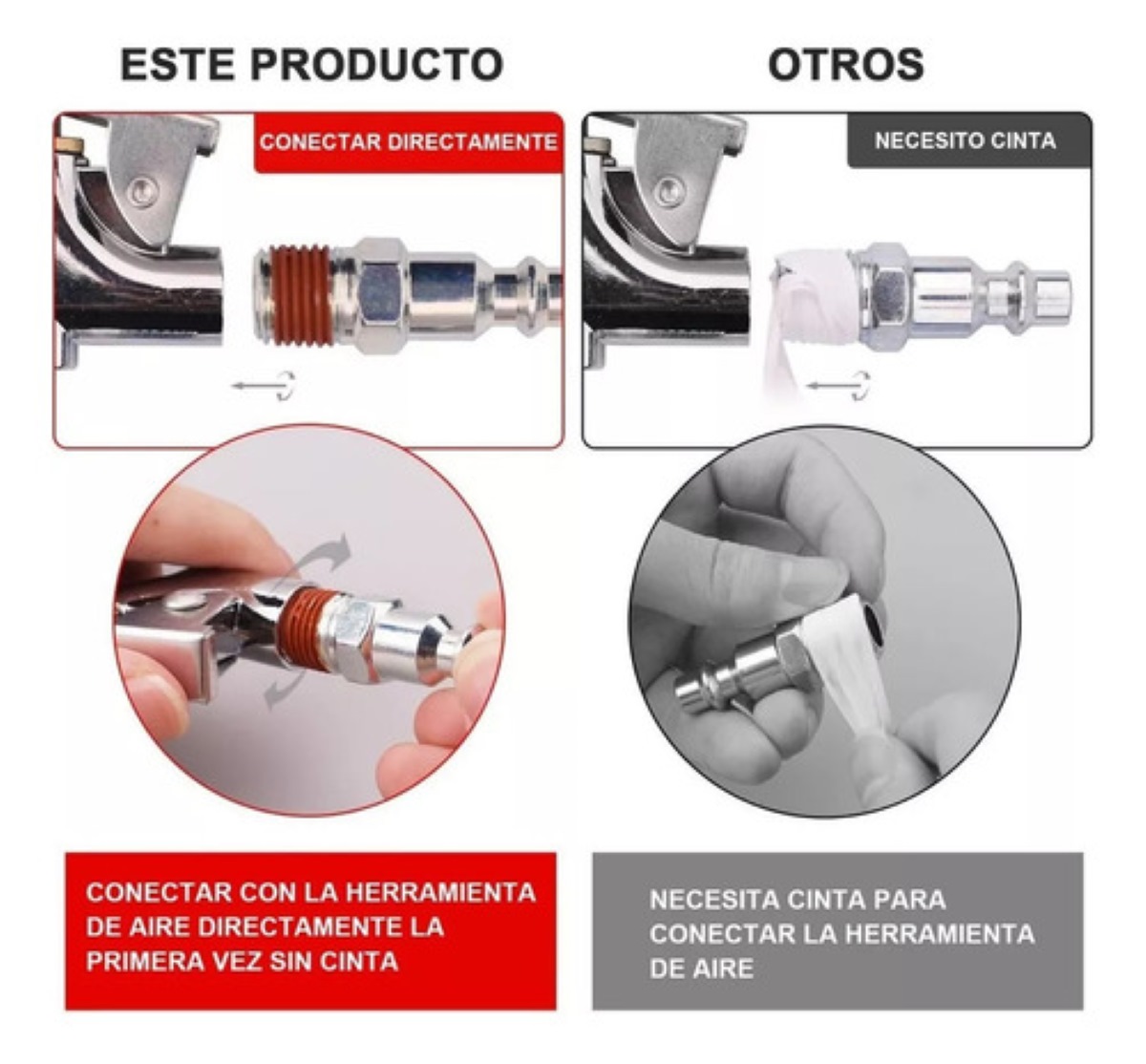 "Kit Accesorios Compresor De Aire 17 Piezas Con Pistola "