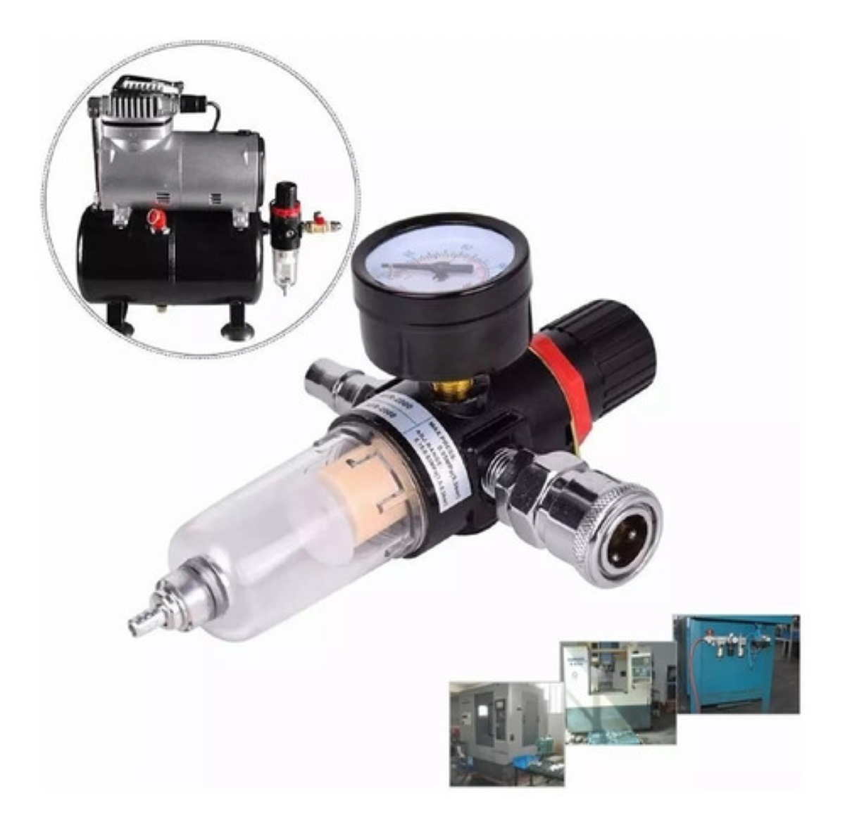 "Filtro De Humedad De Regulador Del Compresor De Aire 1/4 "