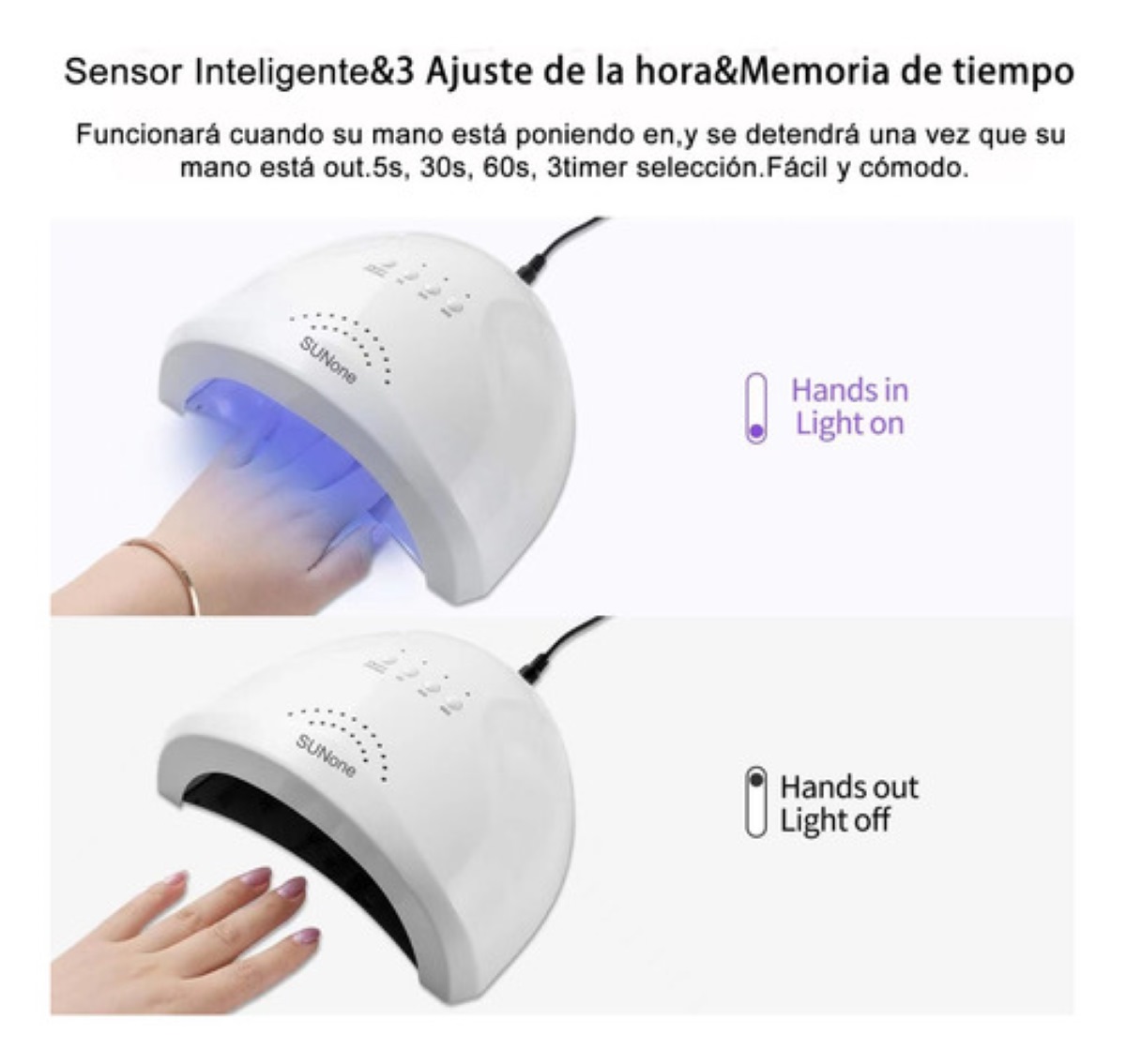 Kit Para Uñas Polygel Con Lámpara Led Tonos Nude