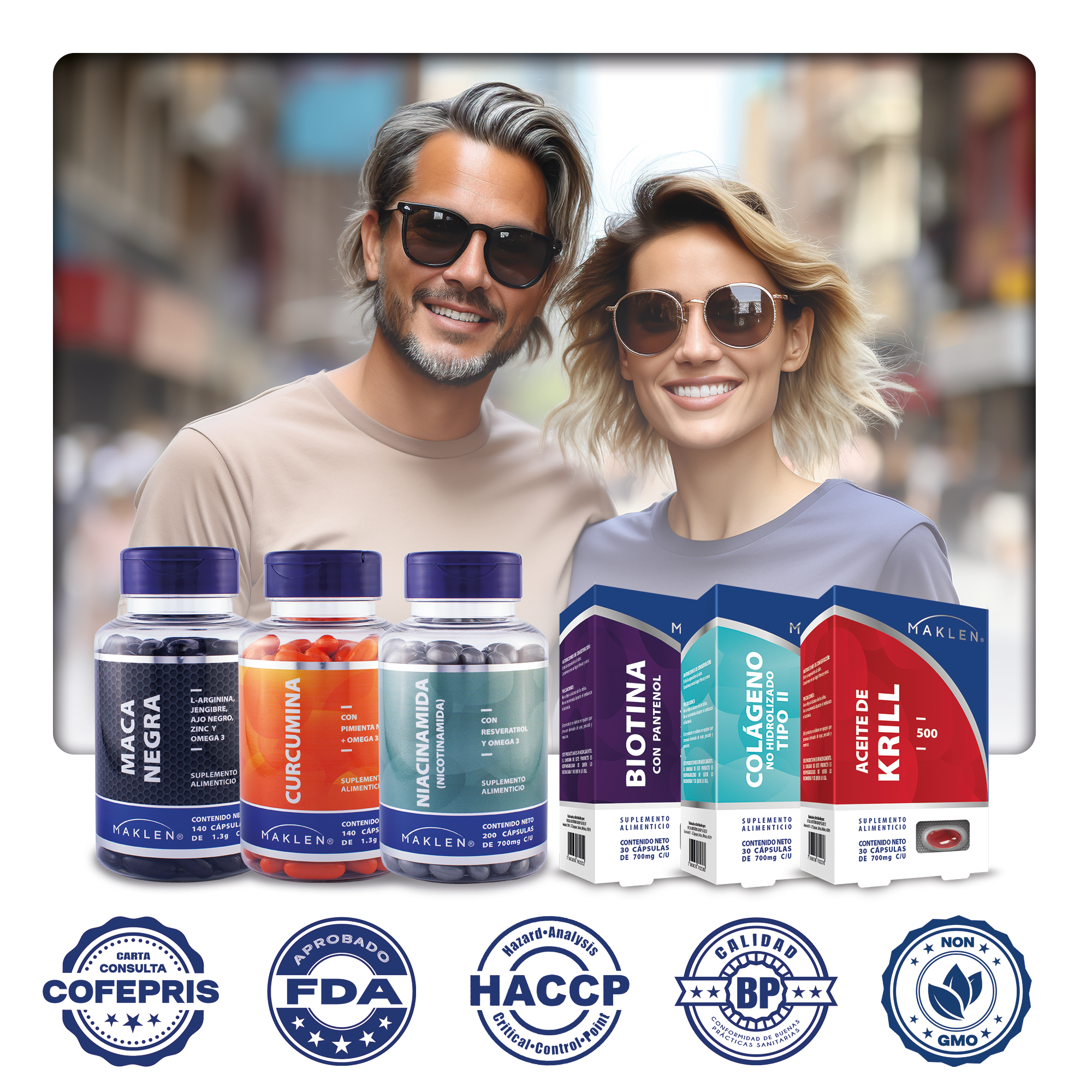 MAKLEN Nicotinamida con Resveratrol y Omega 3 | 200 Cápsulas Softgels de 700mg