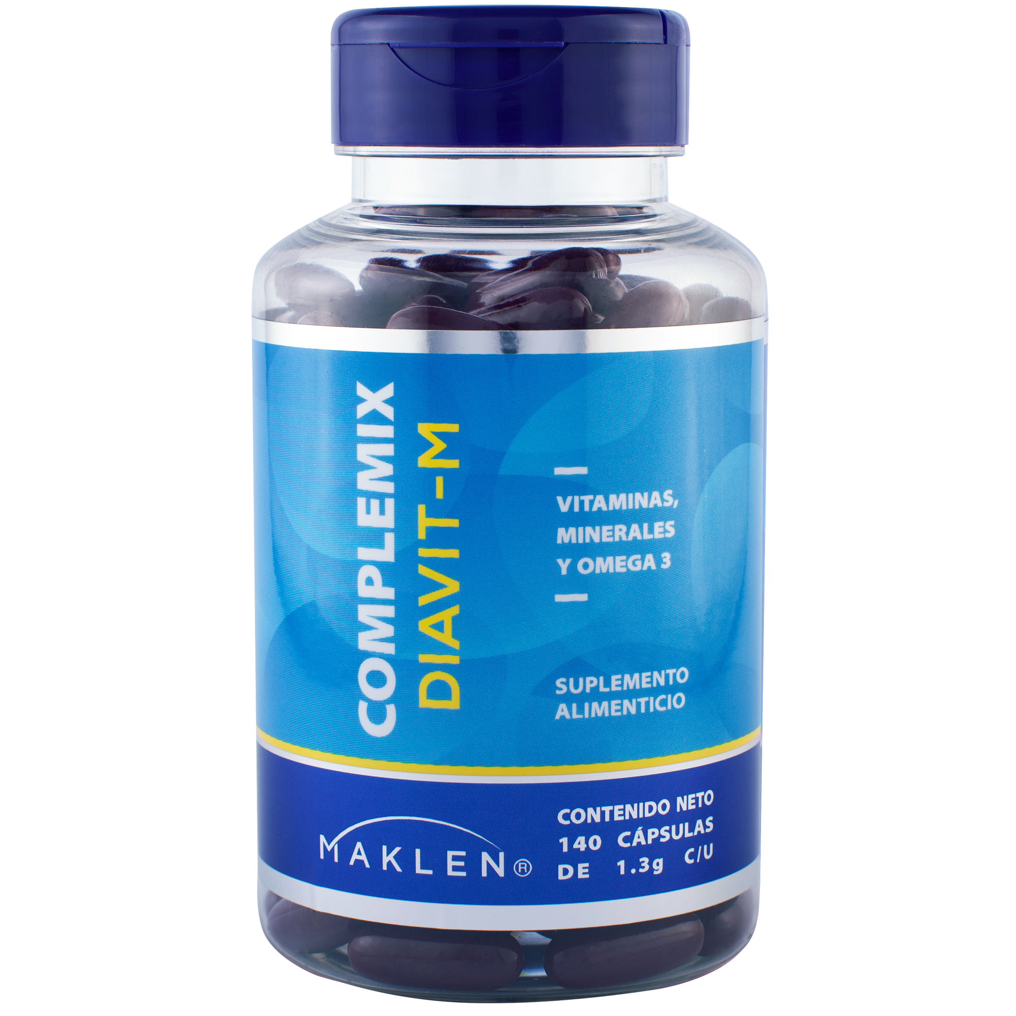 MAKLEN Complemix® DIAVIT-M con Omega 3 | 140 Cápsulas Softgel de 1300mg