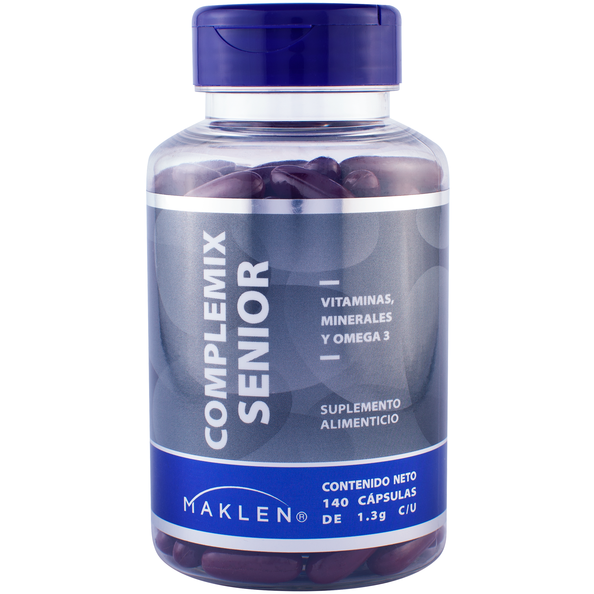 MAKLEN Complemix® SENIOR con Omega 3 | 140 Cápsulas Softgel de 1300mg