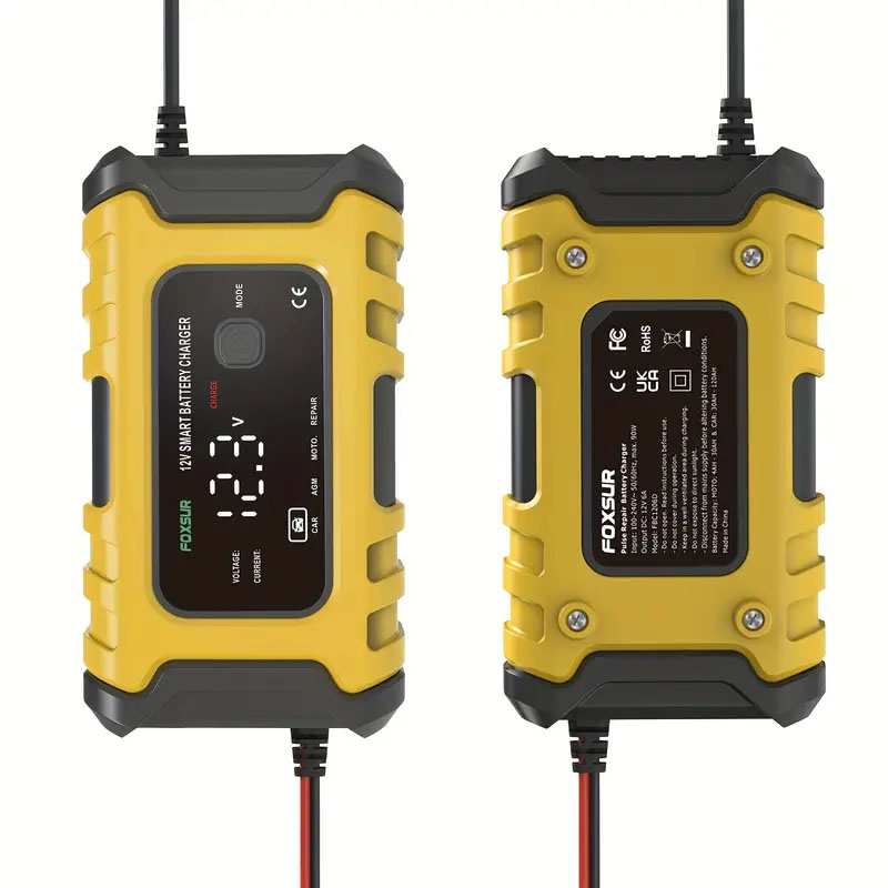 Cargador reparador de bateria para auto y motocicleta.