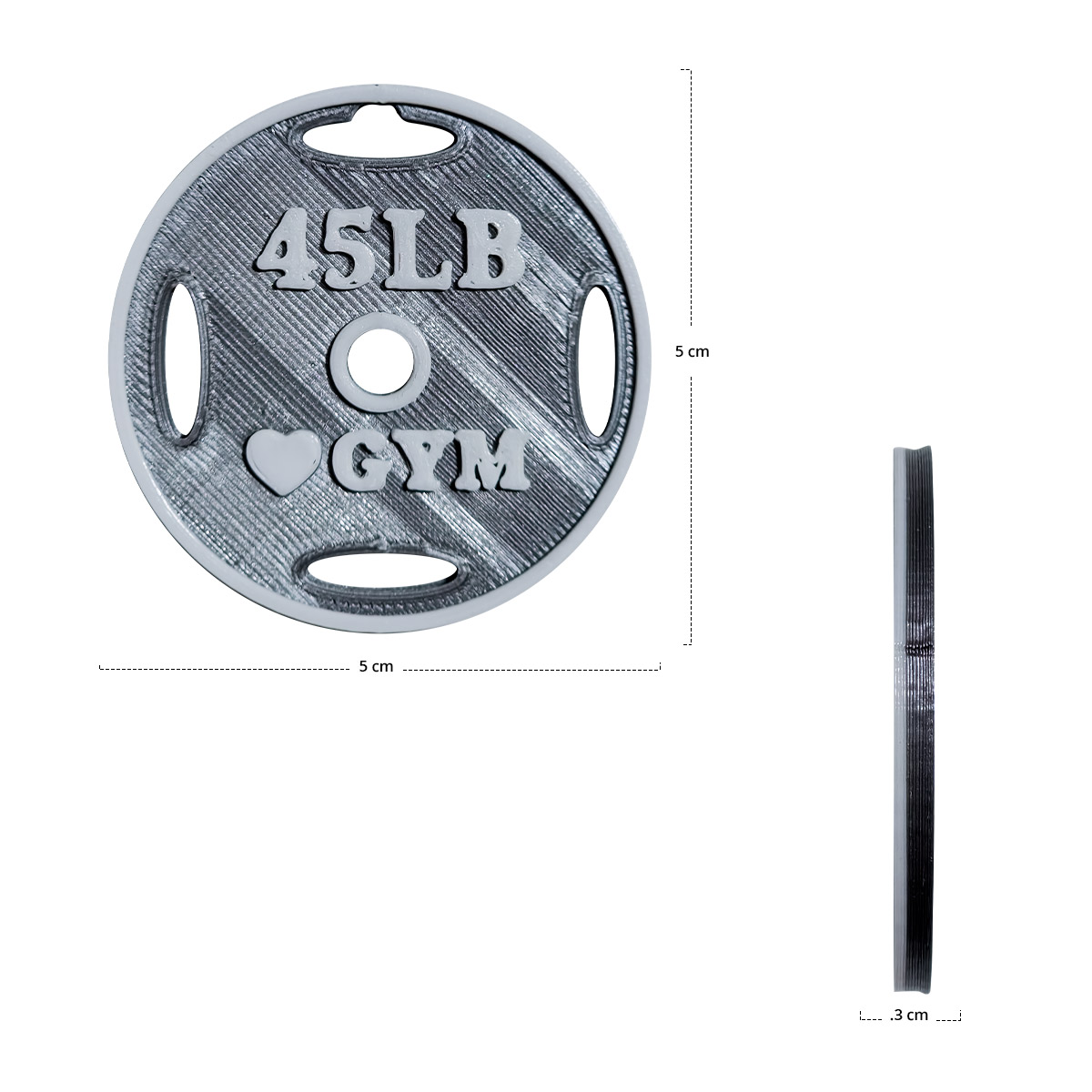 Llavero Disco Gym Pesas Regalo Fitness