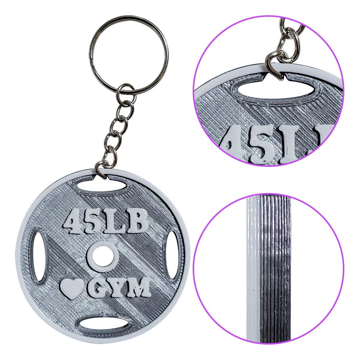 Llavero Disco Gym Pesas Regalo Fitness