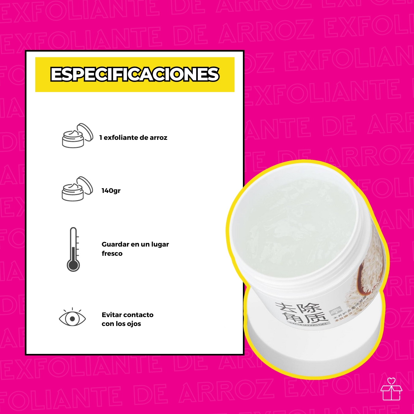 Exfoliante De Arroz Para Limpieza Profunda.