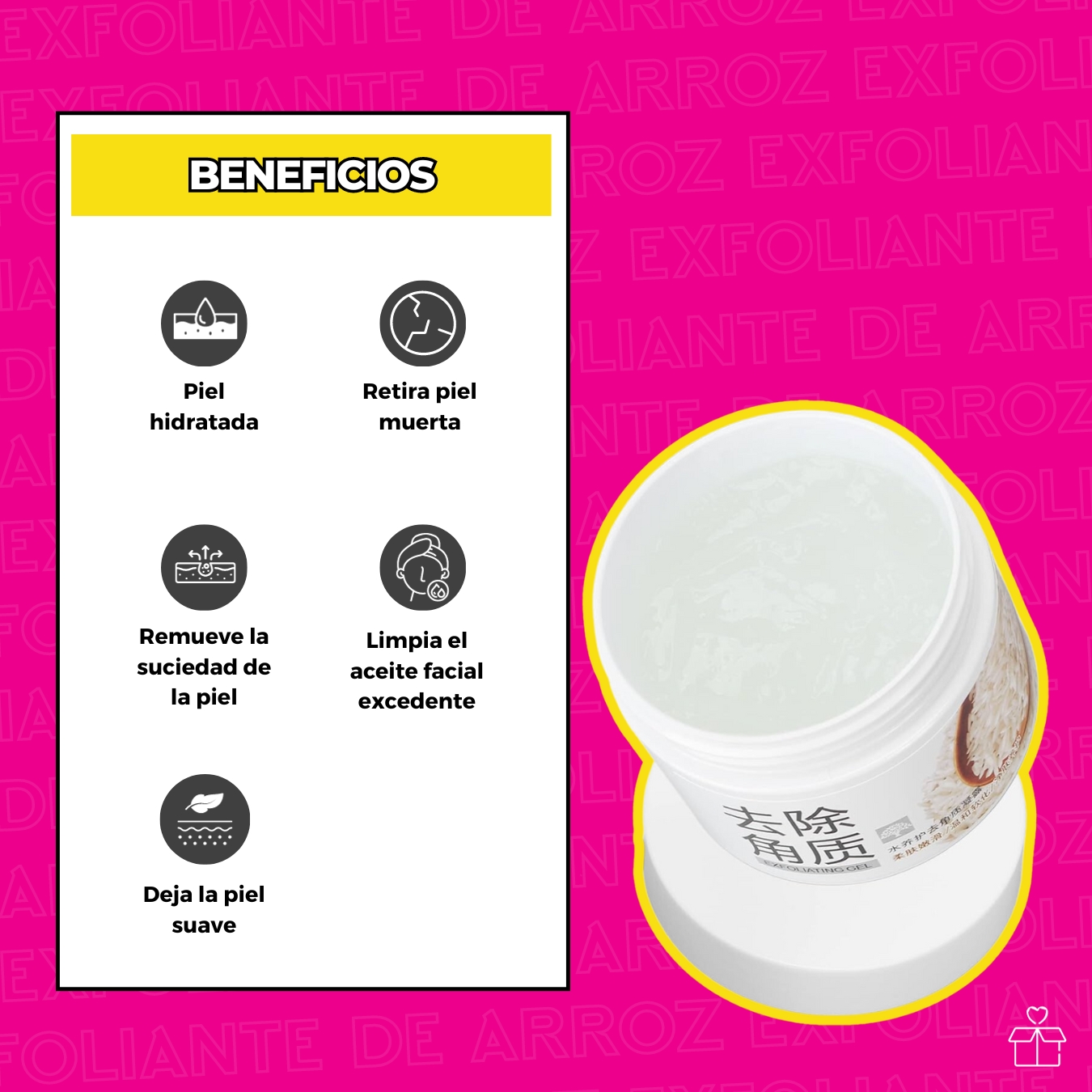 Exfoliante De Arroz Para Limpieza Profunda.