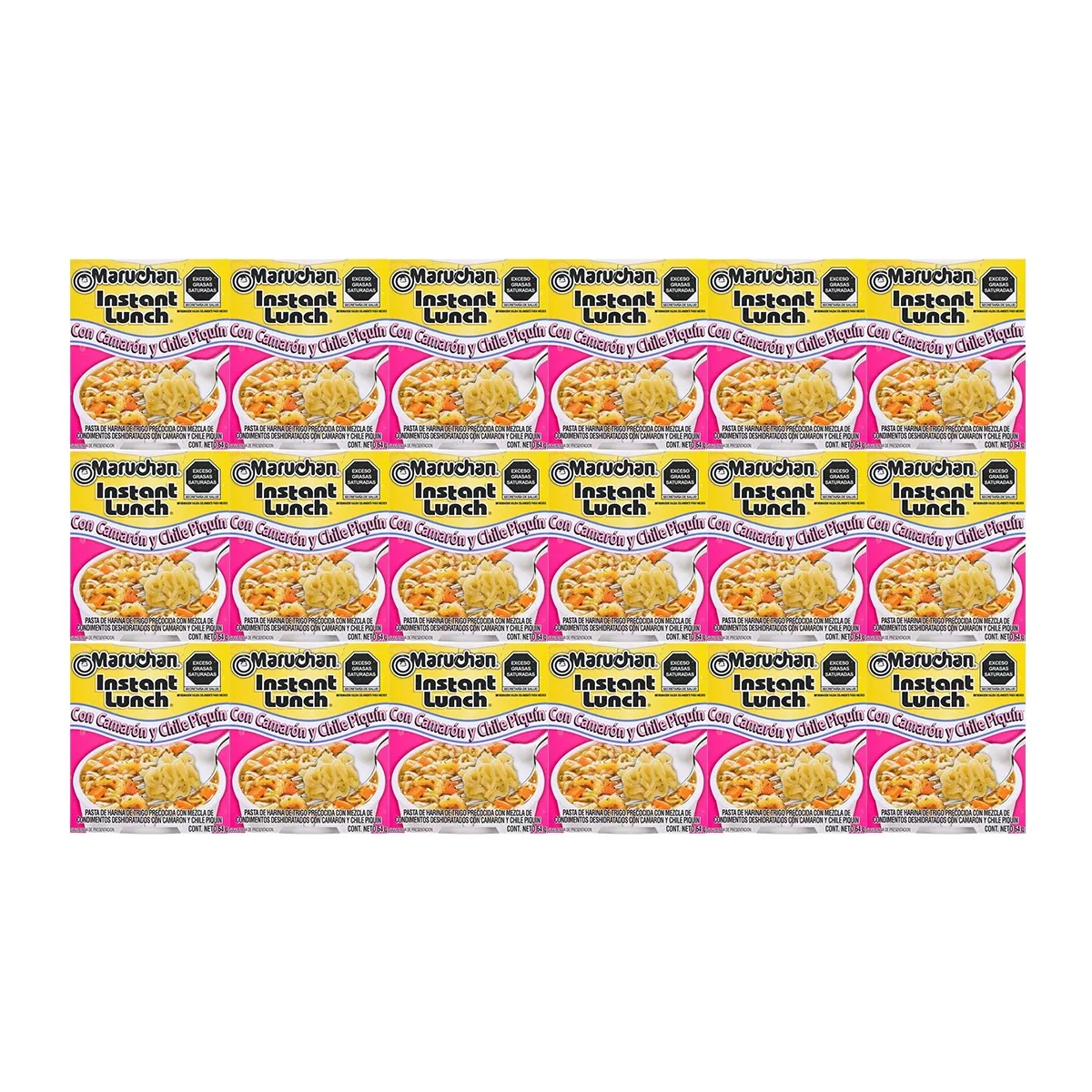 Sopa Maruchan Instant Lunch Camarón y Piquín 18 Piezas de 64 g