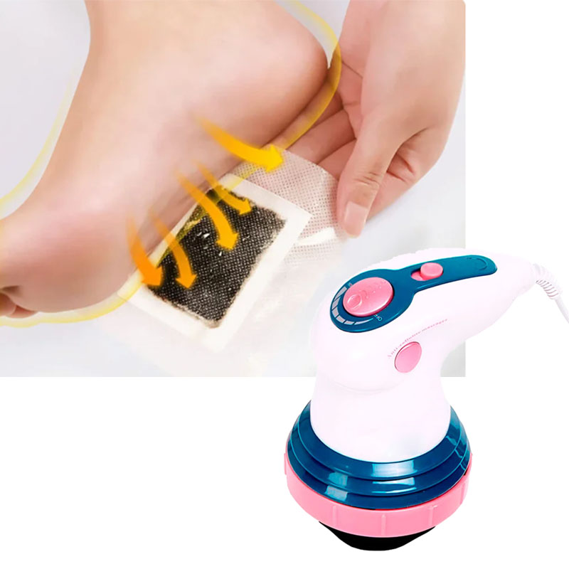 Kit masajeador infrarojo + 100 parches desintoxicantes kinoki.