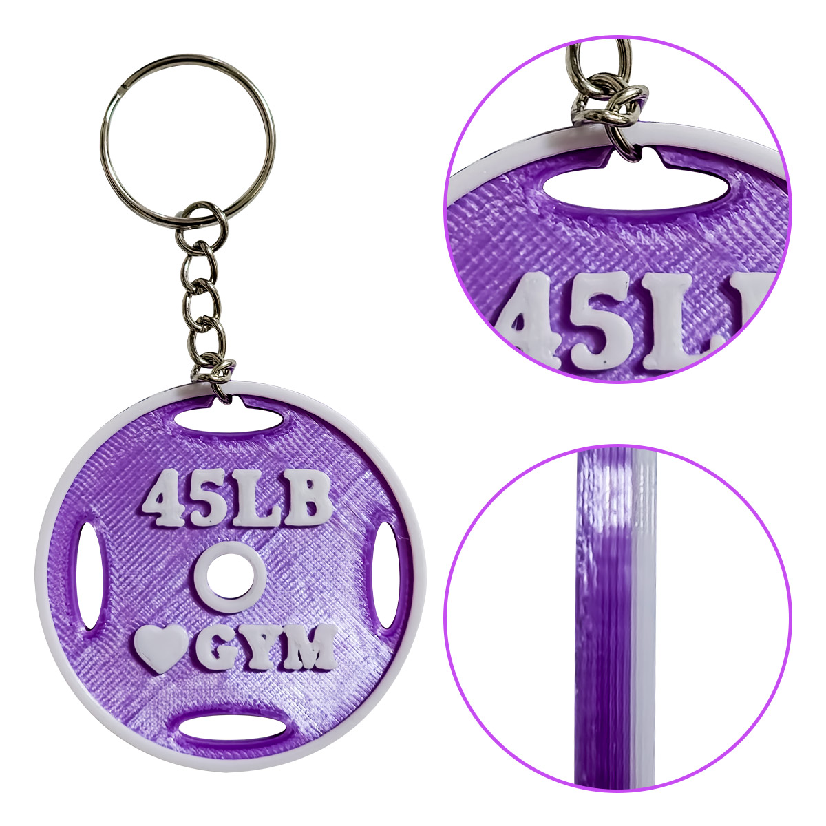 Llavero Disco Gym Pesas Regalo Fitness