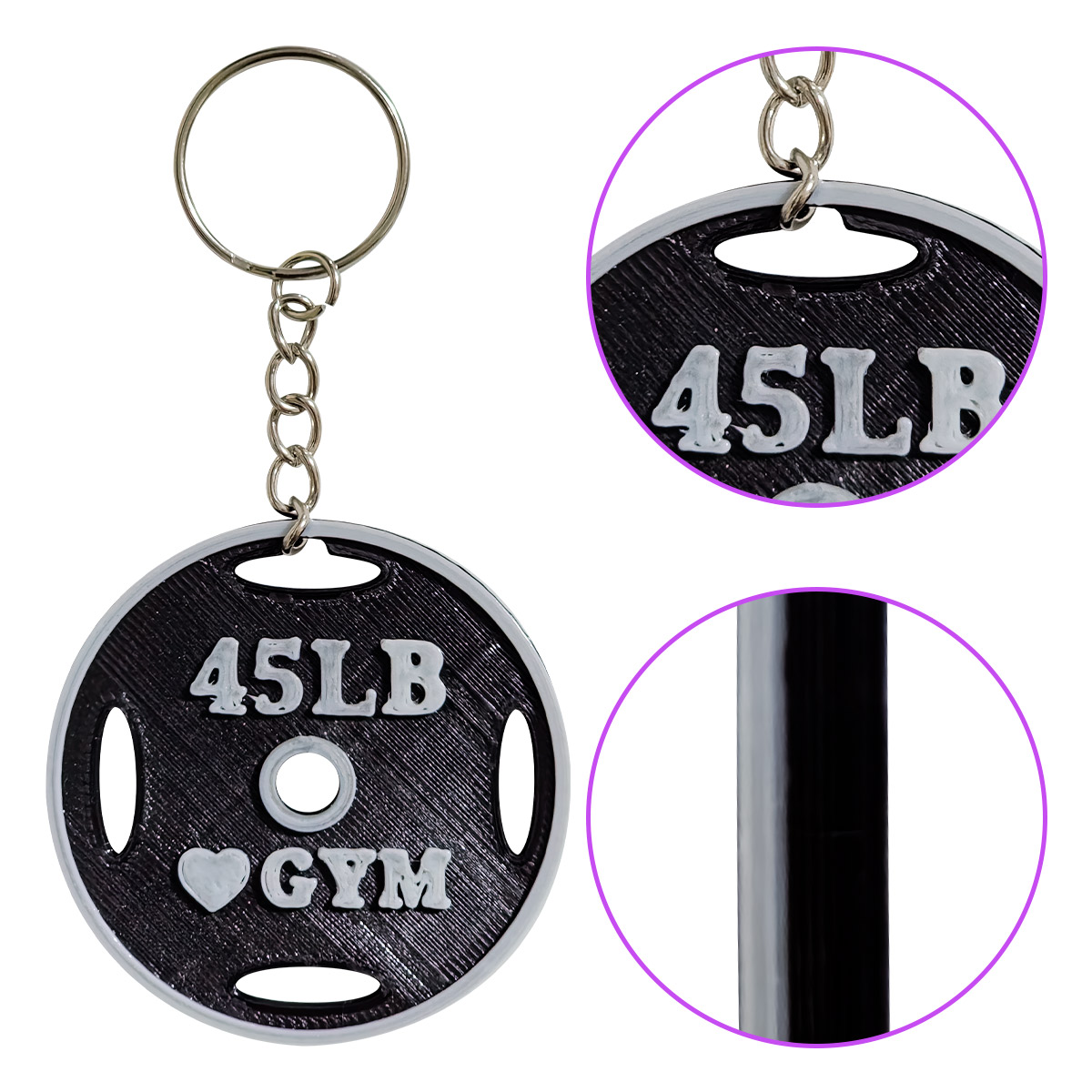 Llavero Disco Gym Pesas Regalo Fitness