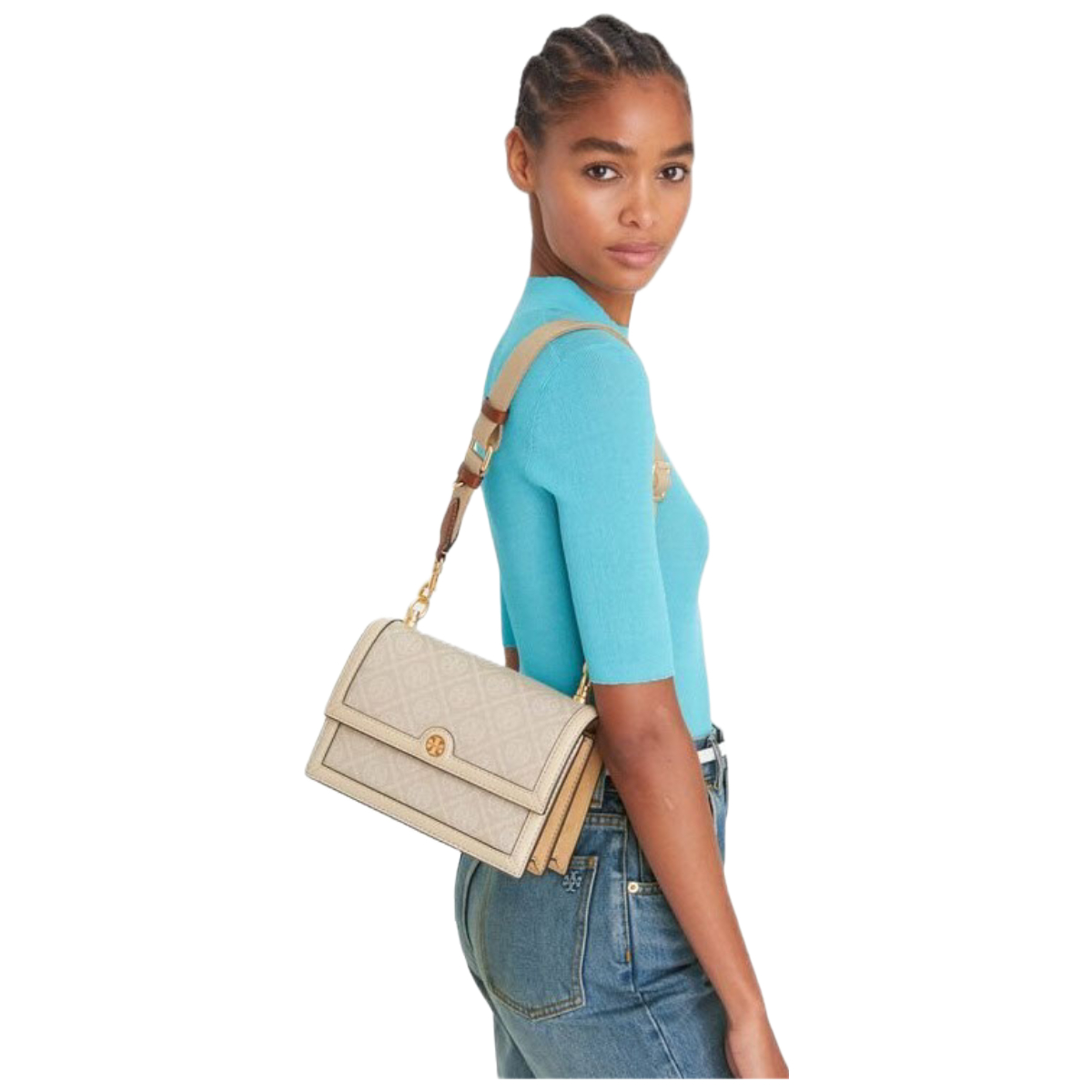 Bolsa Tory Burch T Monogram Small 147596 254 Beige