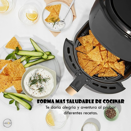 Lagom 8l Freidora De Aire Multifuncional Premium 2400w Color Negro