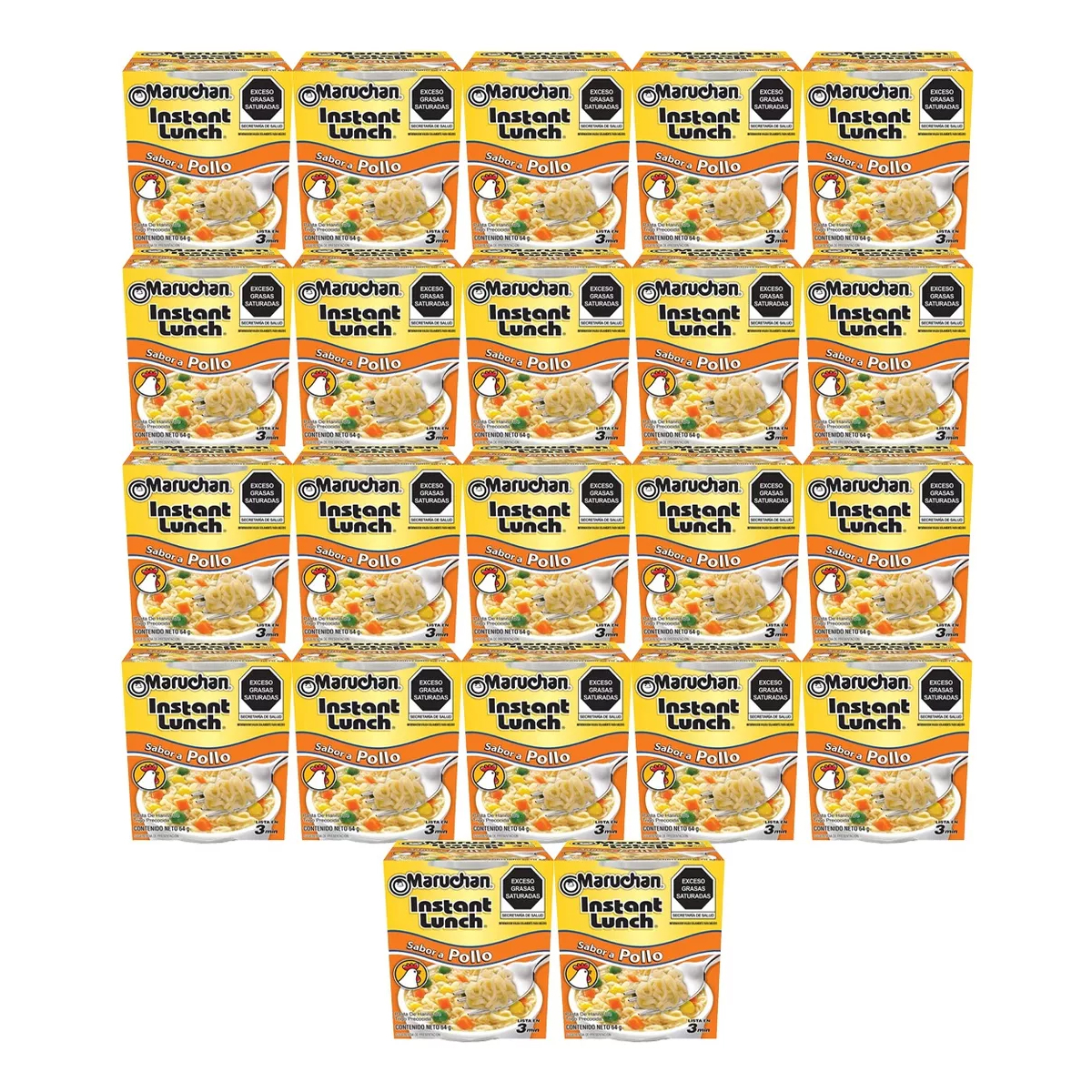 Sopa Maruchan Instant Lunch con Pollo 22 Piezas de 64 g c/u