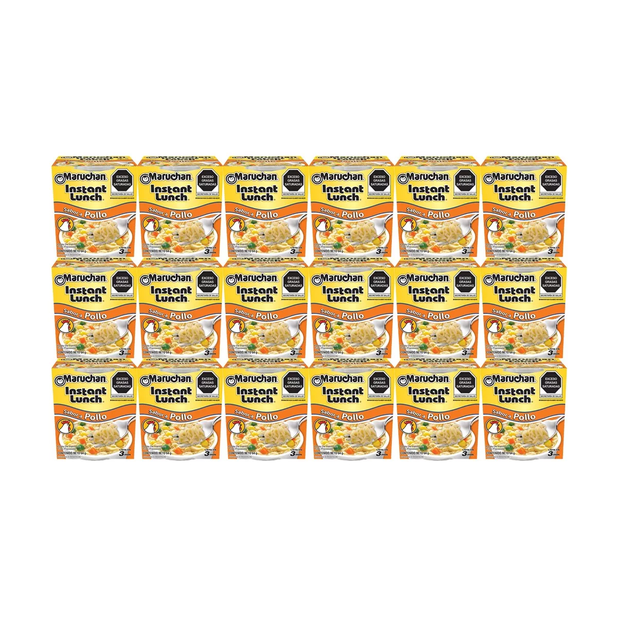 Sopa Maruchan Instant Lunch con Pollo 18 Piezas de 64 g c/u