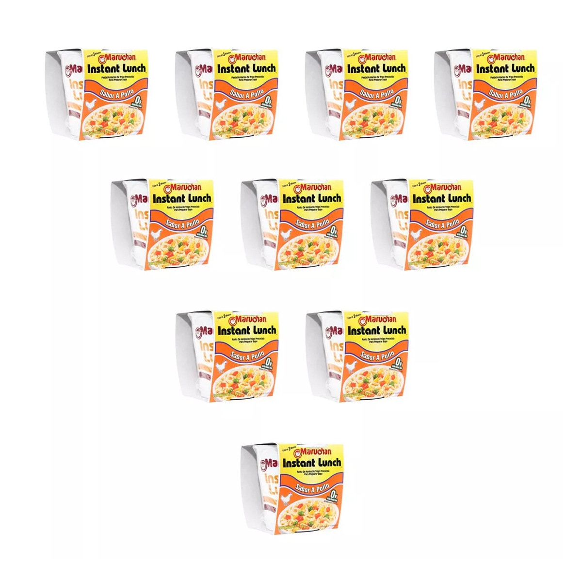 Sopa Maruchan Instant Lunch con Pollo 10 Piezas de 64 g c/u