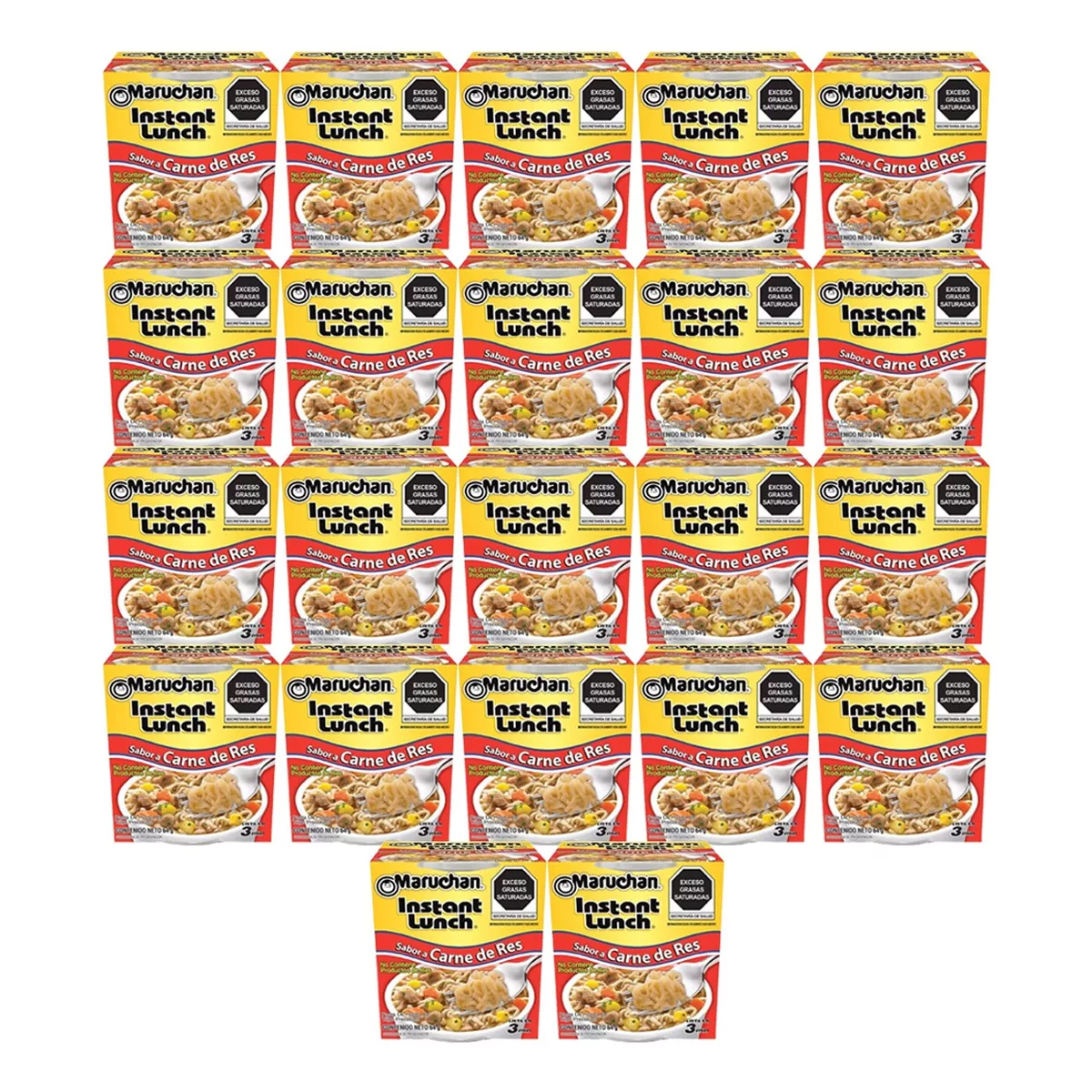 Sopa Maruchan Instant Lunch Sabor Res 22 Piezas de 64 g c/u