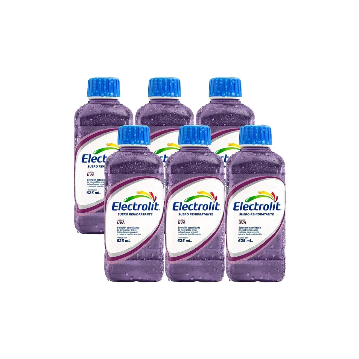 Suero Rehidratante Electrolit Sabor Uva 6 Piezas de 625 ml c/u
