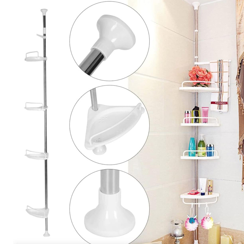 Organizador de baño 4 estantes esquineros.