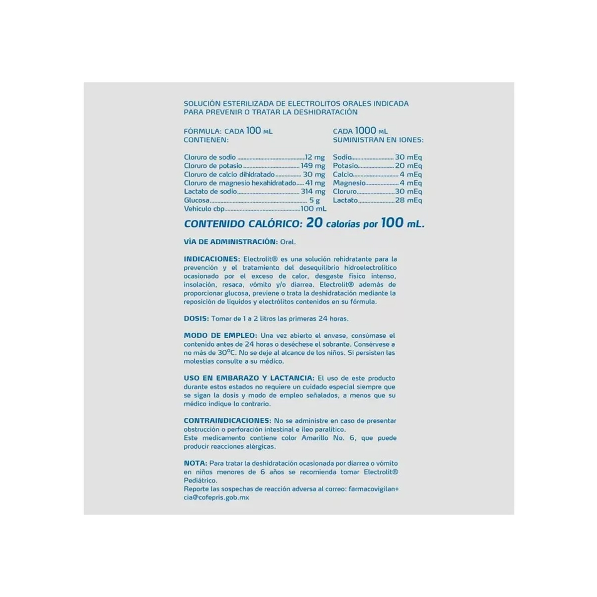 Suero Rehidratante Electrolit Sabor Coco 6 Piezas de 625 ml c/u