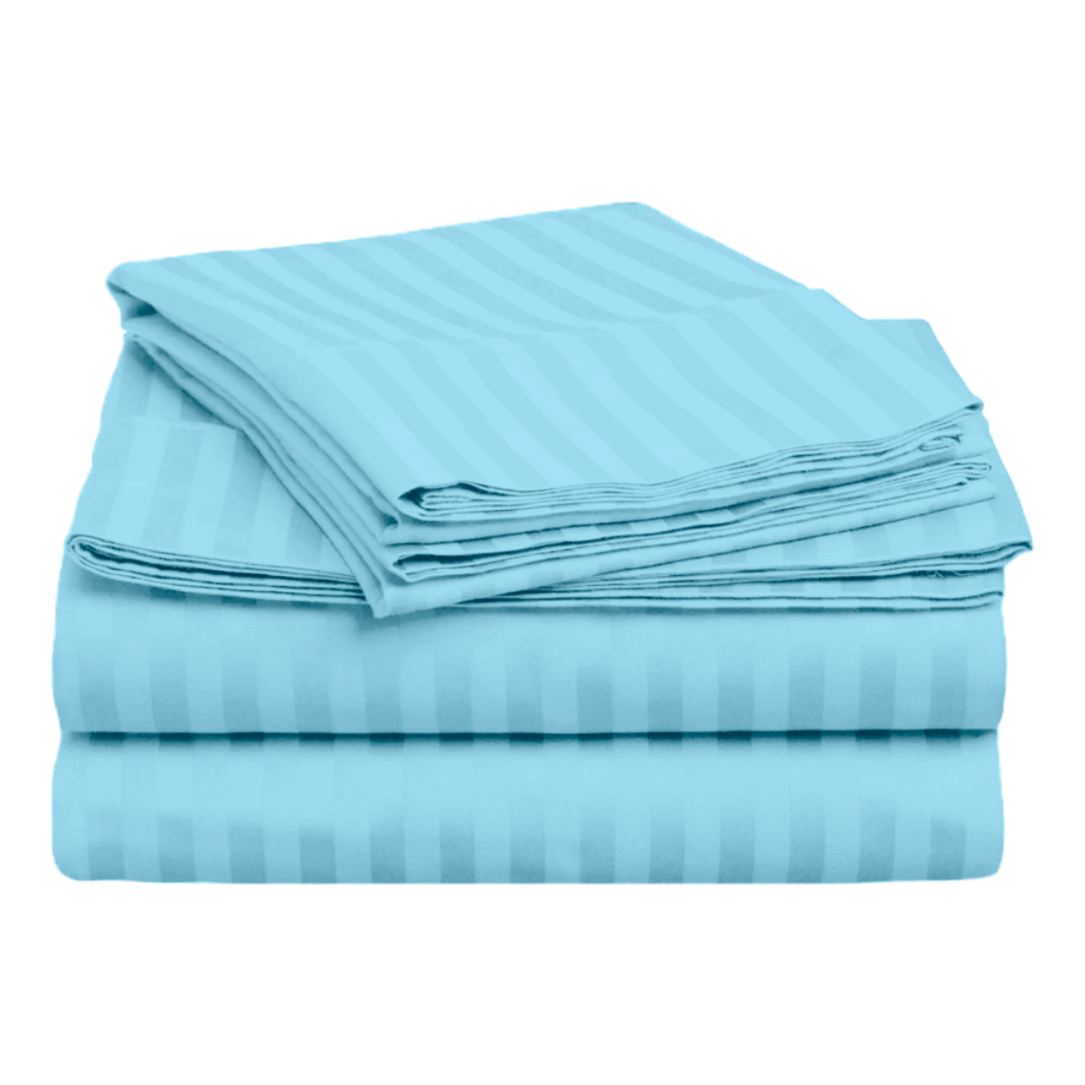 Juego de Sábanas de Microfibra Suave Quetzal -Satinado -King Size -Cielo