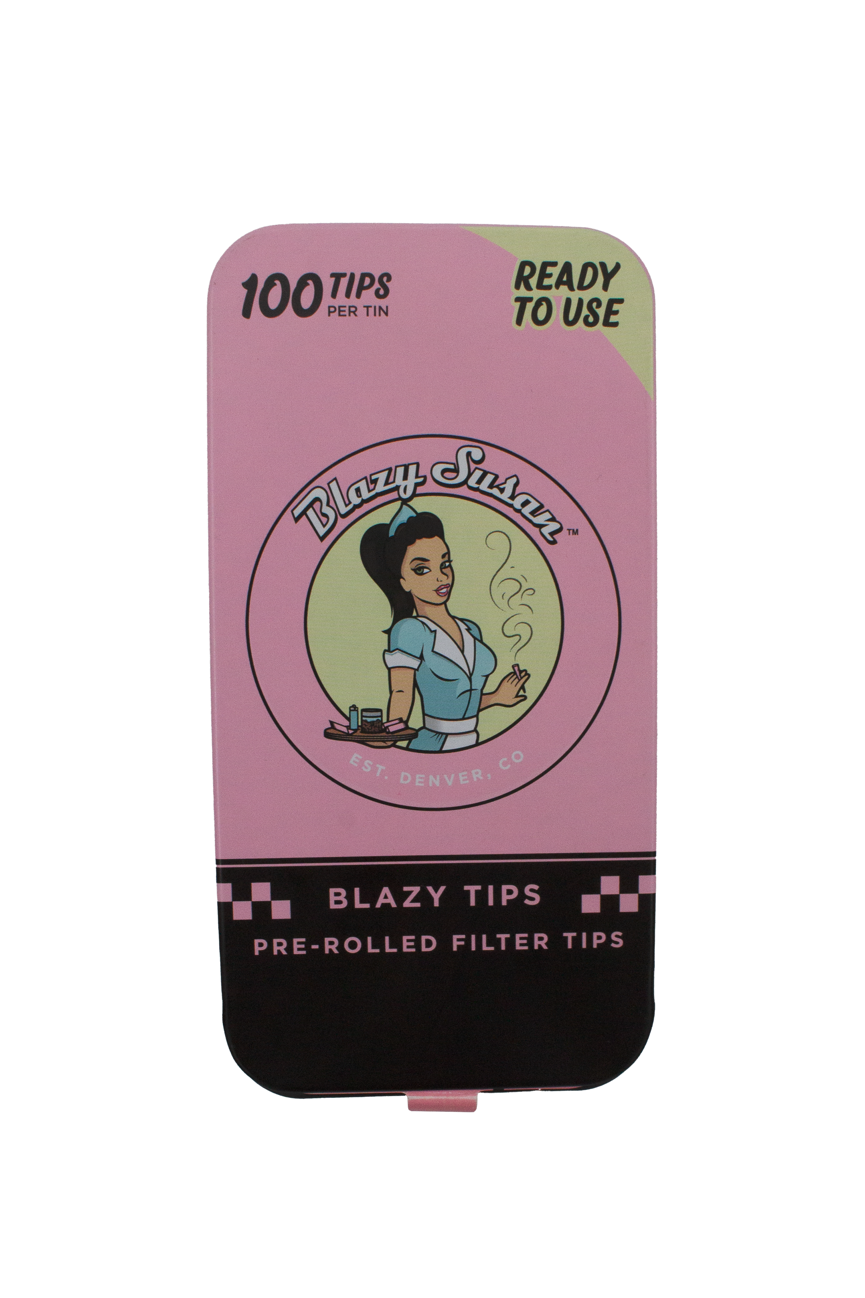 Caja con 100 Filtros Rosas Prerolados Blazy Susan