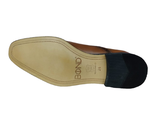Calzado de vestir para caballero Bond,estilo11516, choclo elegante y cómodo, elaborado en piel de oveja, suela 100 % cuero.