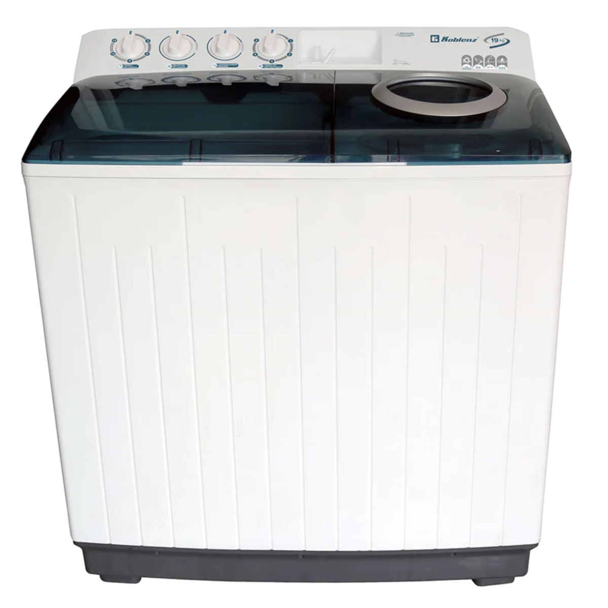 Lavadora Semiautomática Koblenz LDM-19B Dos Tinas 19KG Blanca ENDY.
