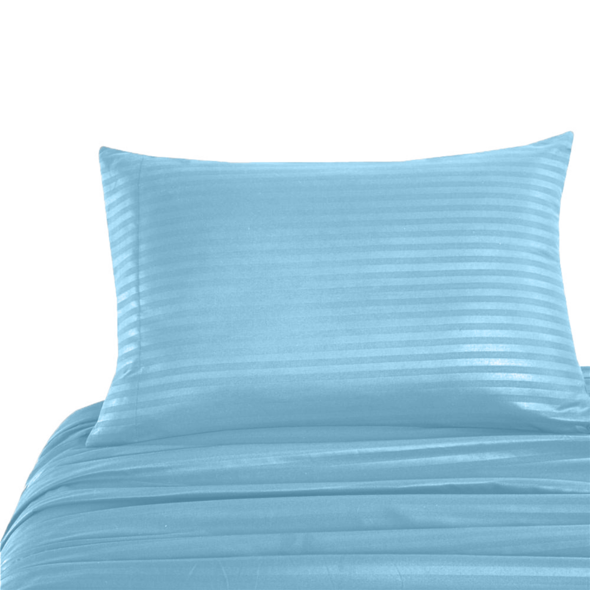 Juego de Sábanas de Microfibra Suave Quetzal -Satinado -King Size -Cielo