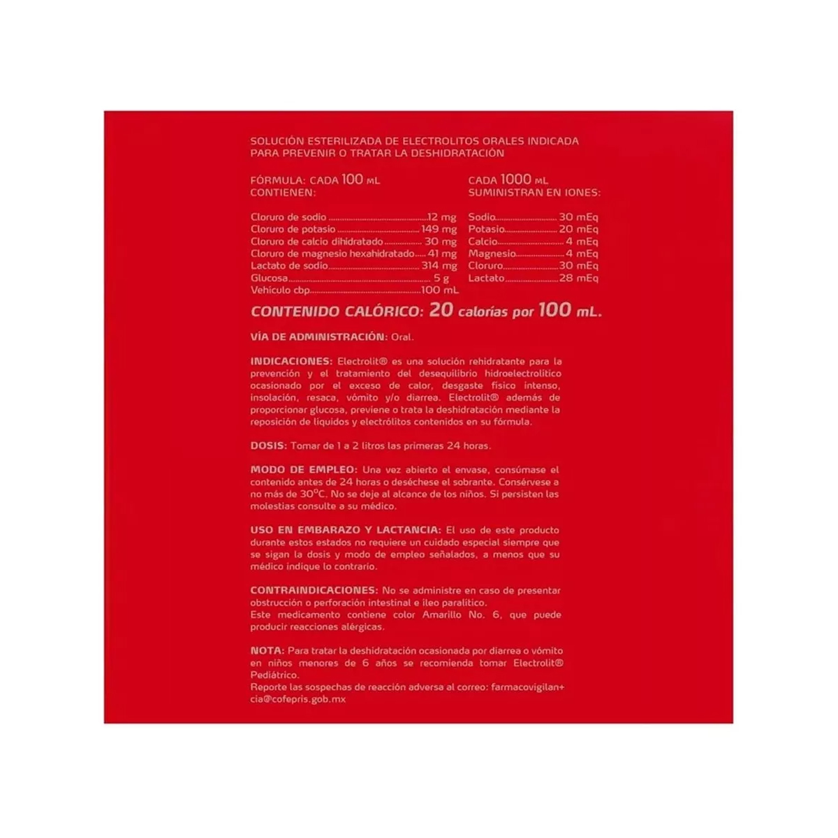 Suero Rehidratante Electrolit Sabor Fresa 18 Piezas de 625 ml