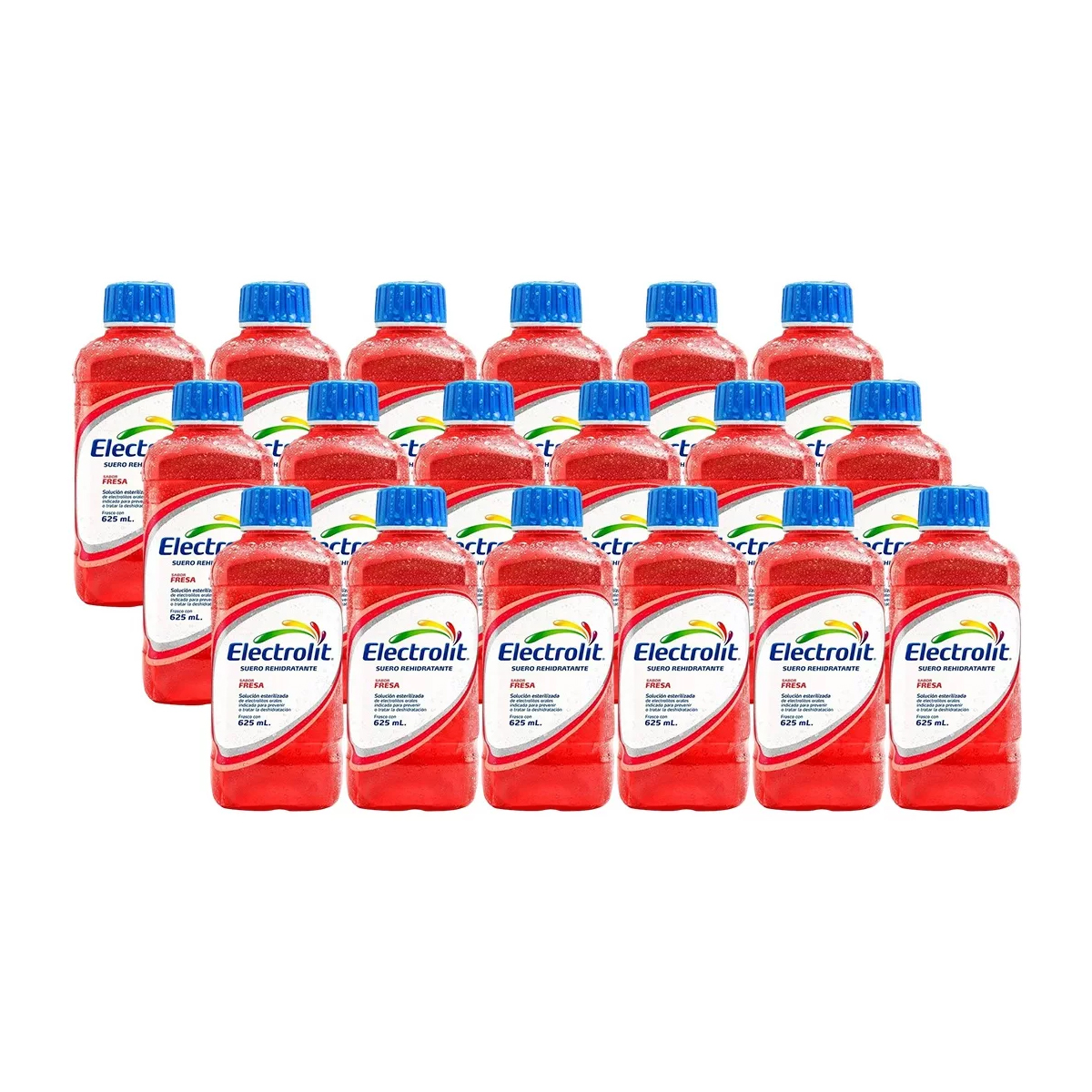 Suero Rehidratante Electrolit Sabor Fresa 18 Piezas de 625 ml
