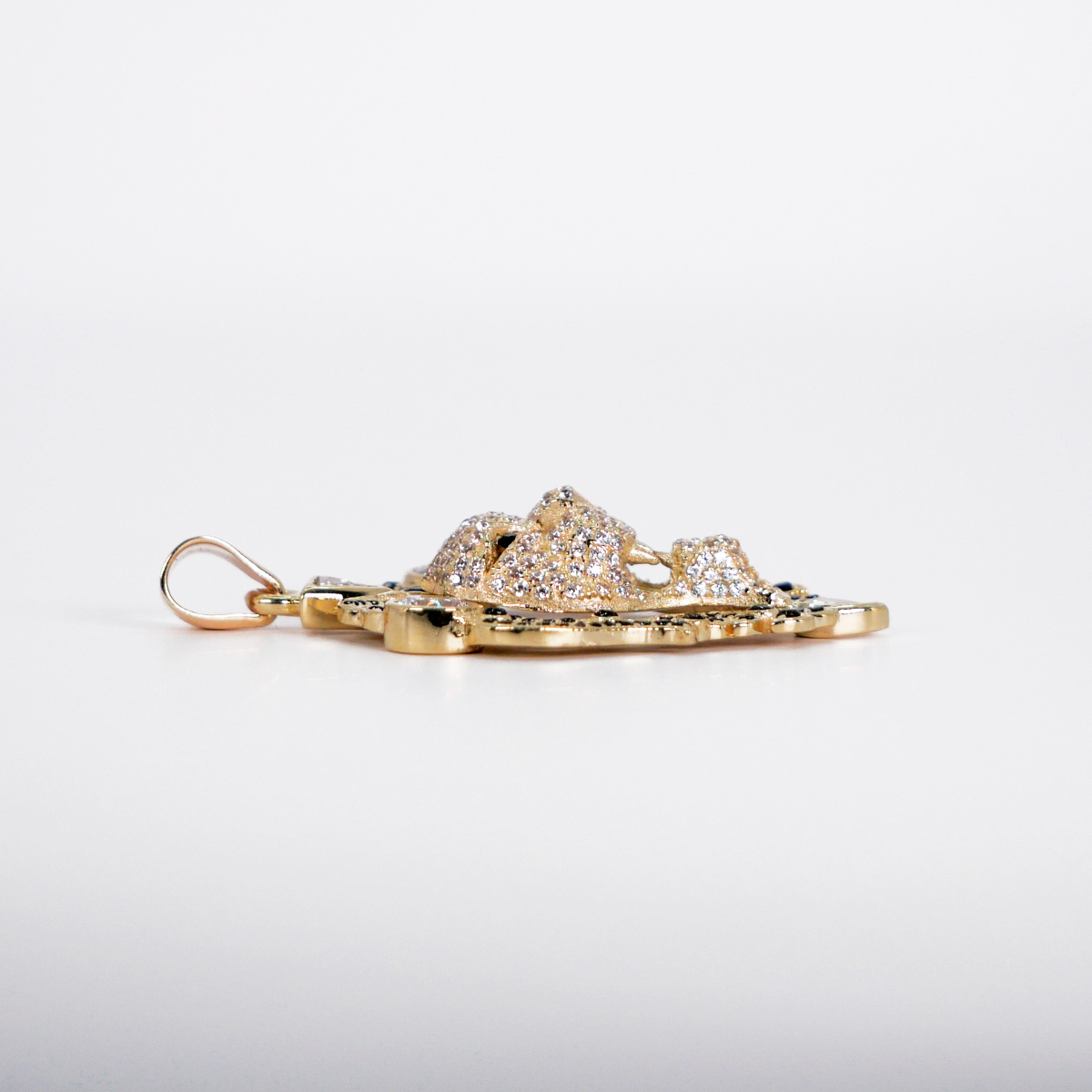 Dije León de Oro 10k con piedra zirconia