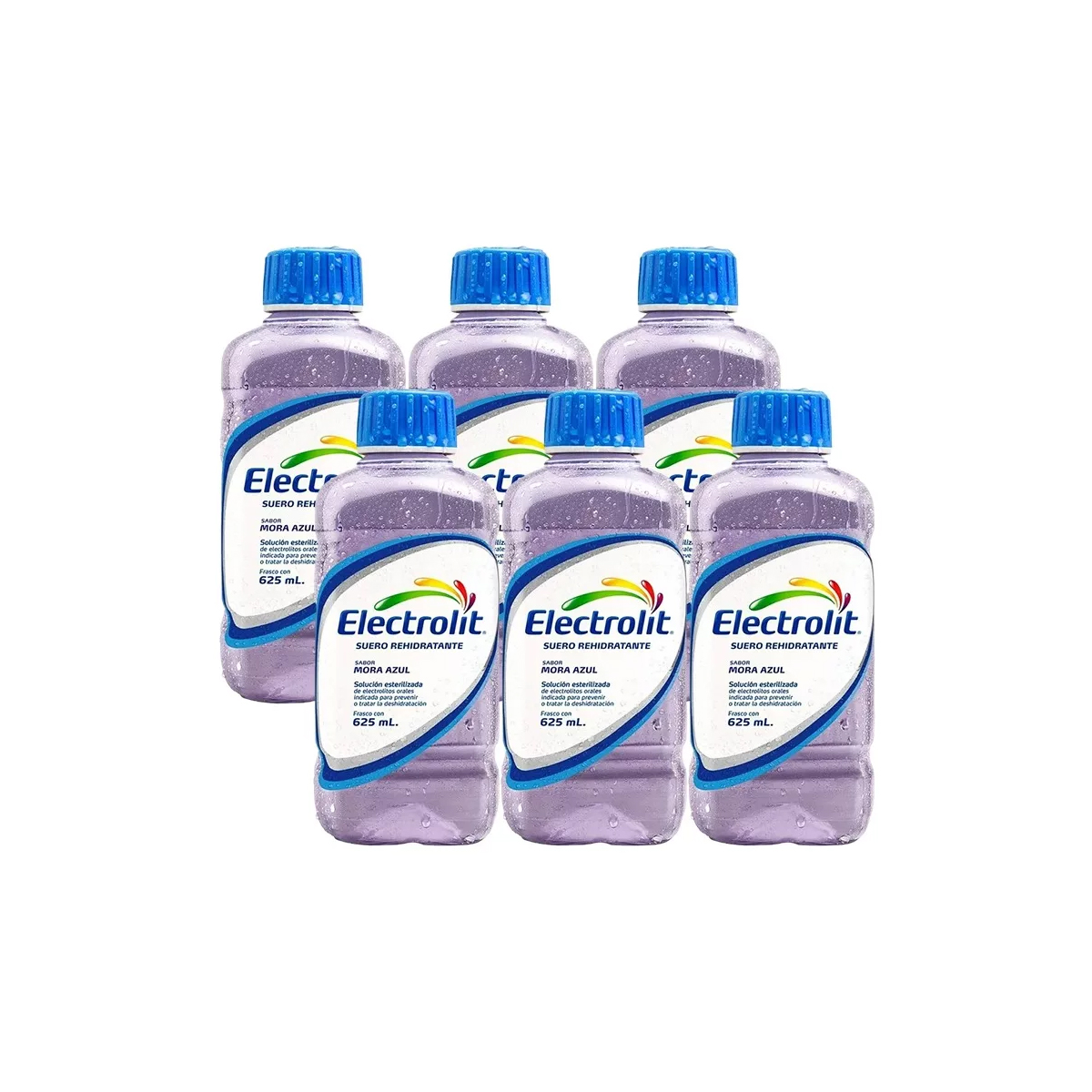 Suero Rehidratante Electrolit Mora Azul 6 Piezas de 625 ml