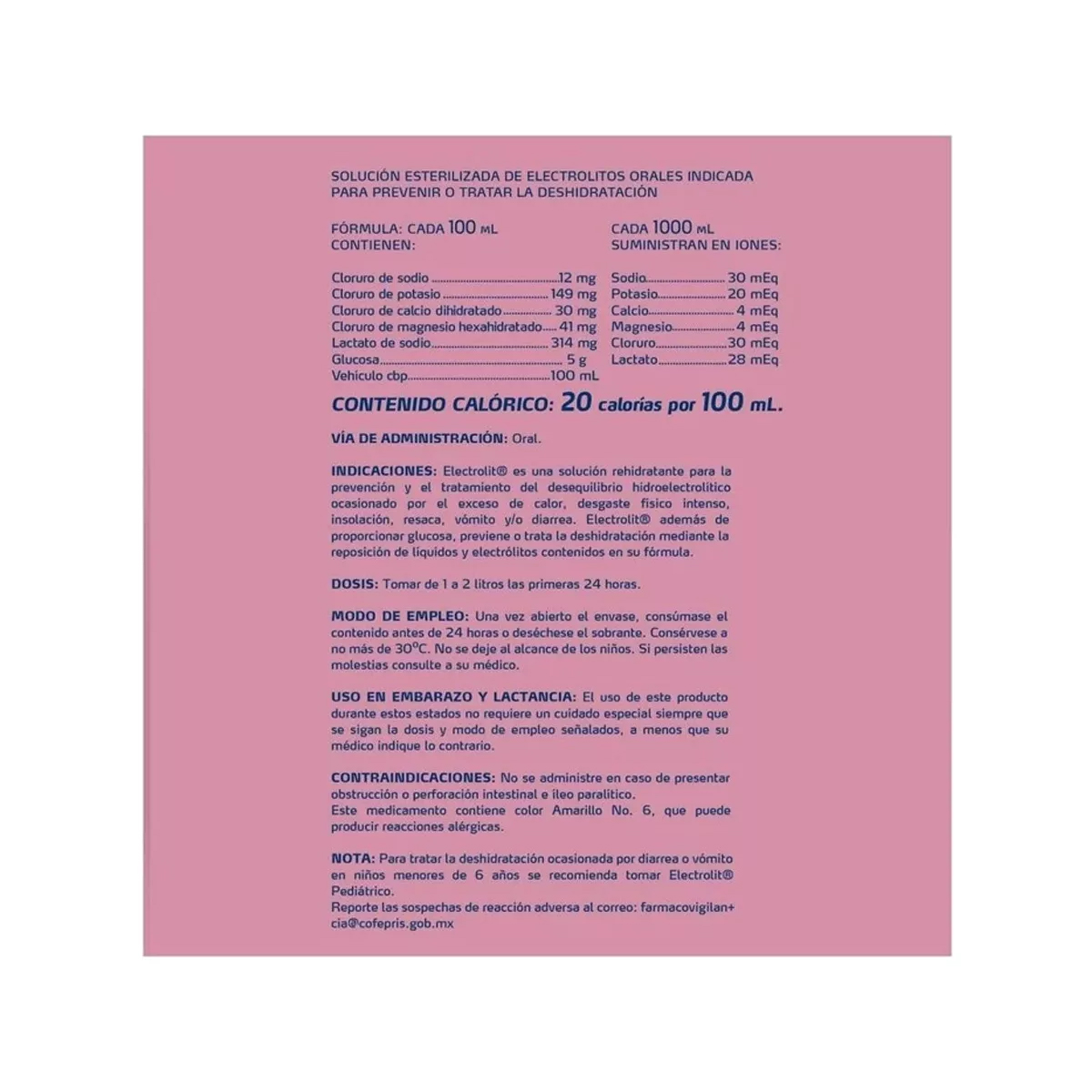 Suero Rehidratante Electrolit Mora Azul 6 Piezas de 625 ml