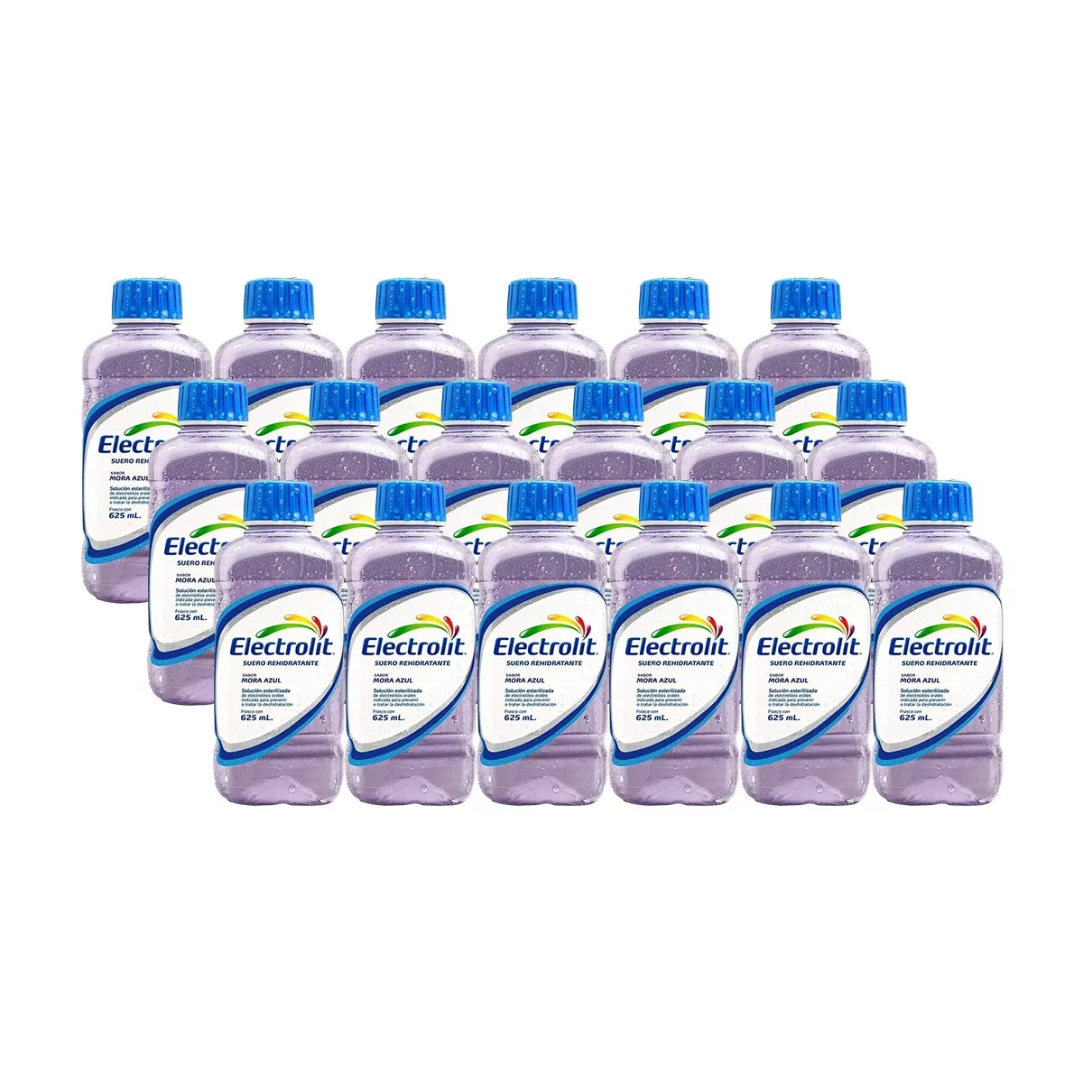 Suero Rehidratante Electrolit Mora Azul 18 Piezas de 625 ml