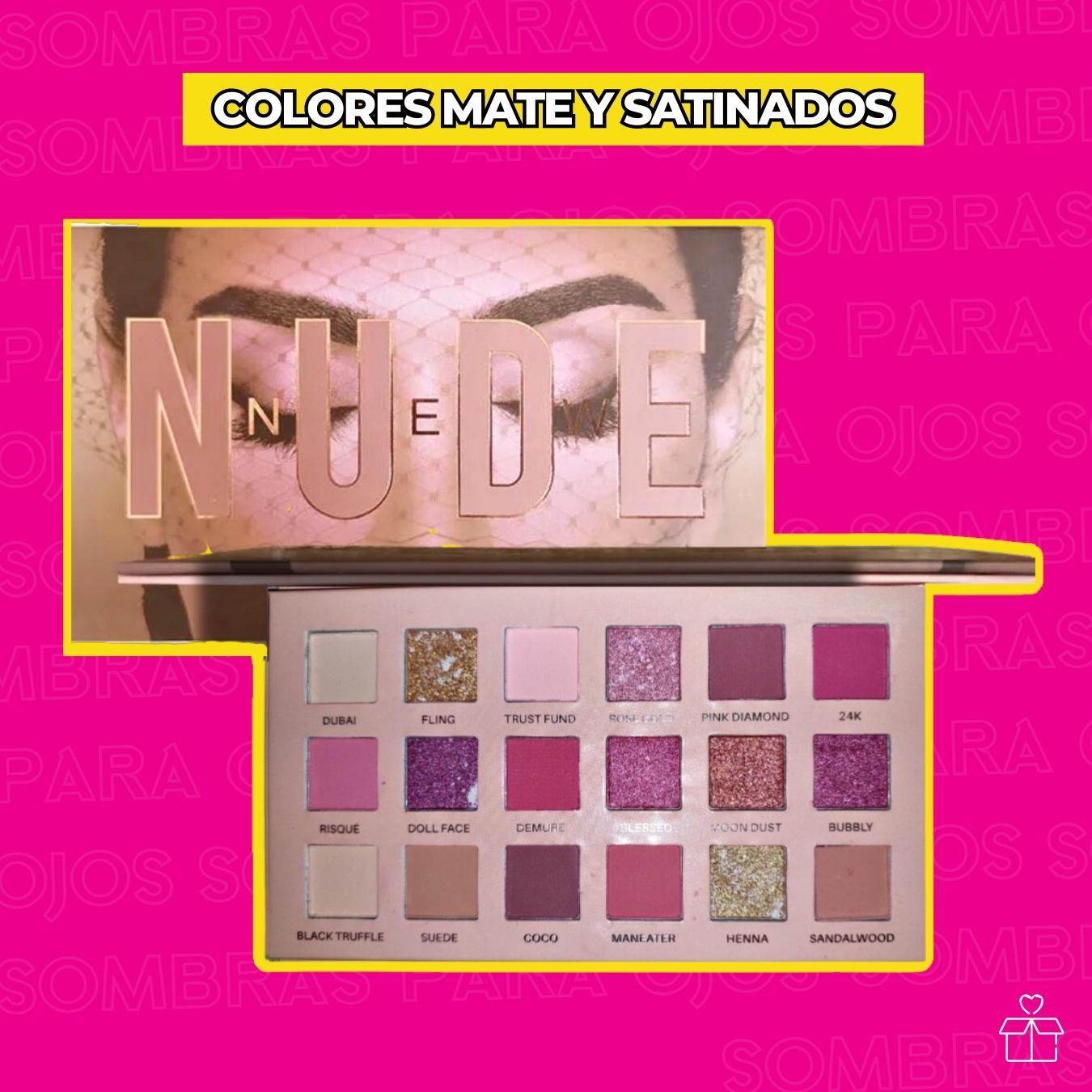 Paleta Sombras Nude New 18 Tonos.