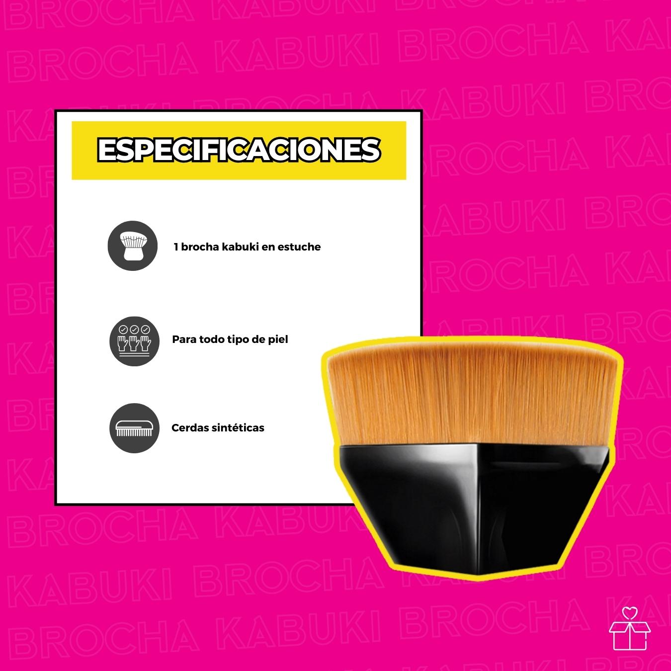 Brocha Facial Kabuki Plana Para Maquillaje.