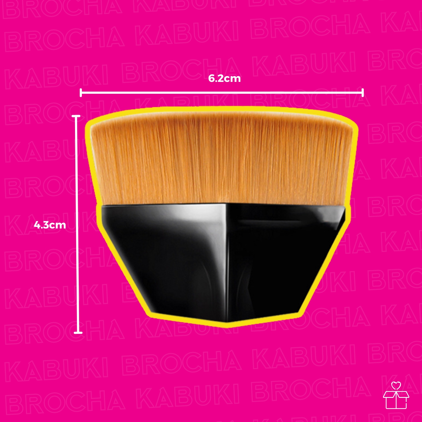 Brocha Facial Kabuki Plana Para Maquillaje.