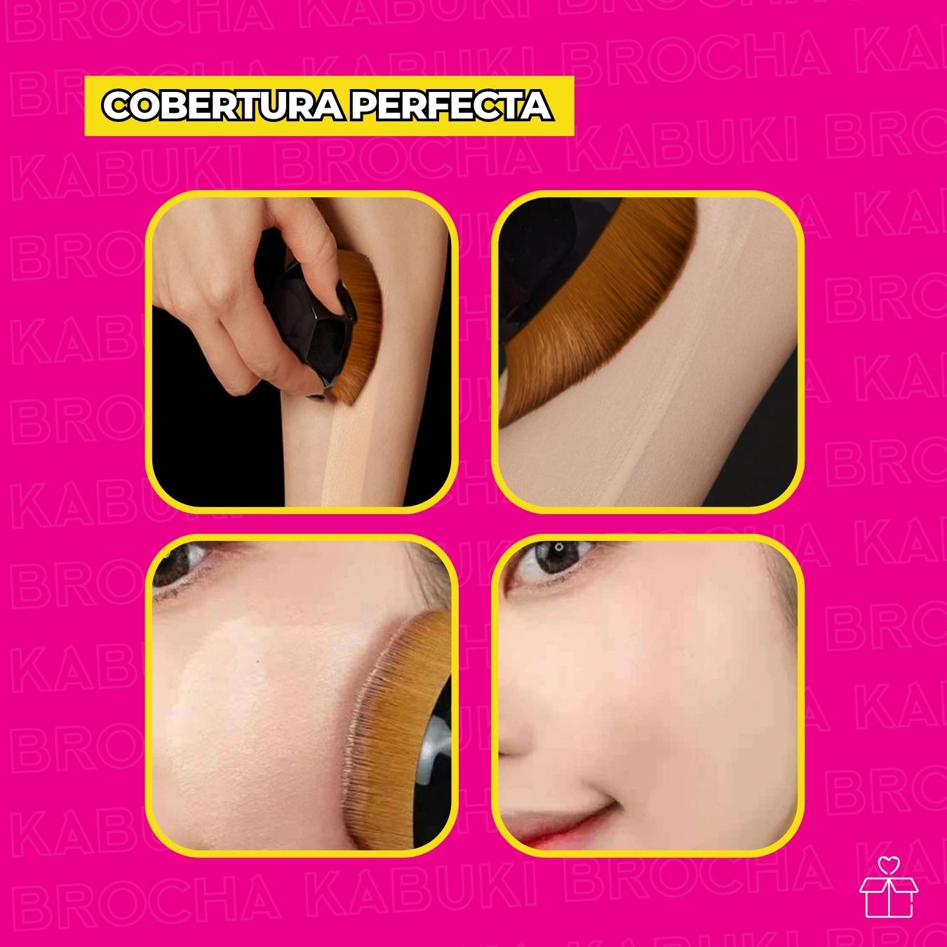 Brocha Facial Kabuki Plana Para Maquillaje.