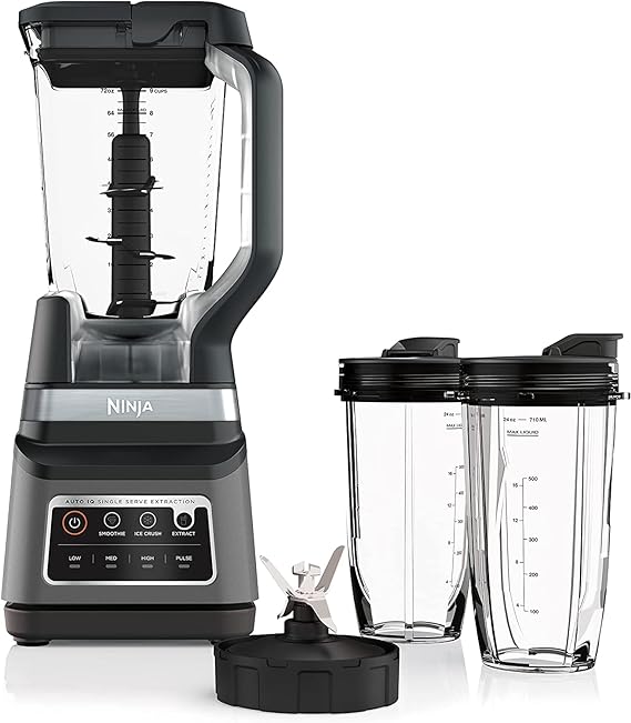 Ninja - Bender BN751 Professional Plus DUO, 1400 vatios de pico, 3 programas Auto-IQ para batidos, bebidas congeladas y extracciones de nutrientes, 72 oz Jarra trituradora total y (2).