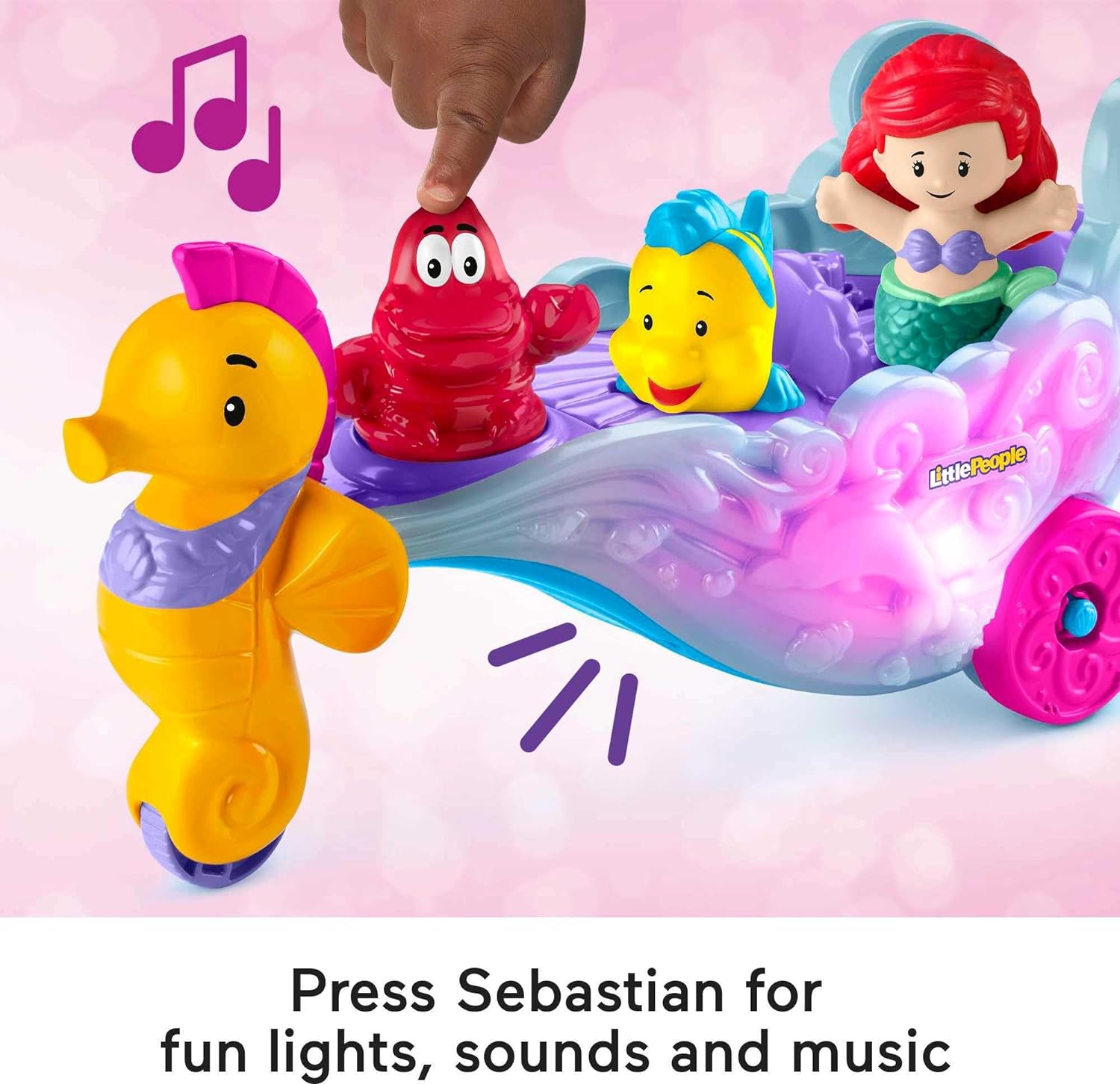 Little People Disney Princesa Set De Juego Carruaje De Ariel.