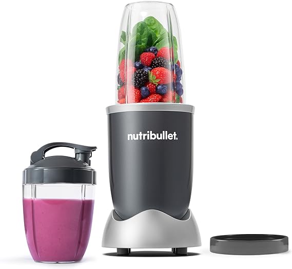 Nutribullet Licuadora personal para batidos, batidos, preparación de alimentos y mezcla congelada, 24 onzas, 600 W, gris, (NBR-0601).