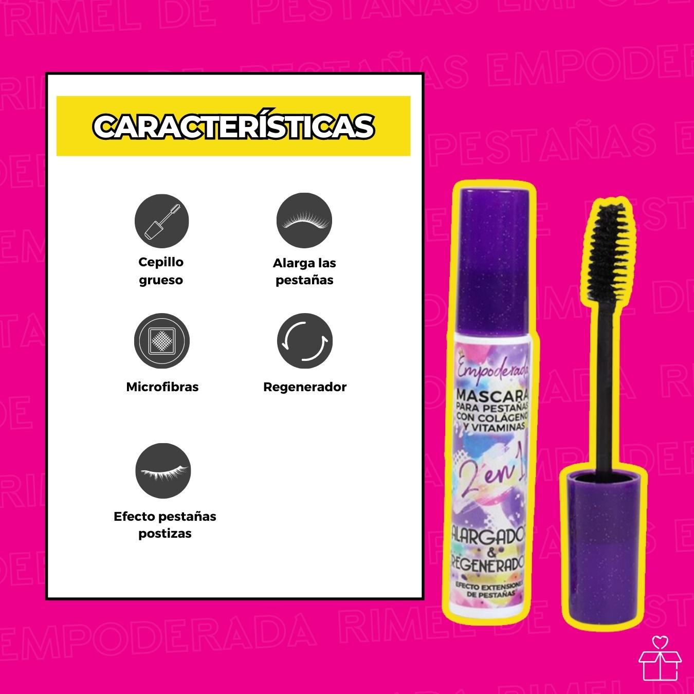 Máscara De Pestañas Rimel Empoderada Alargadora De Pestañas.