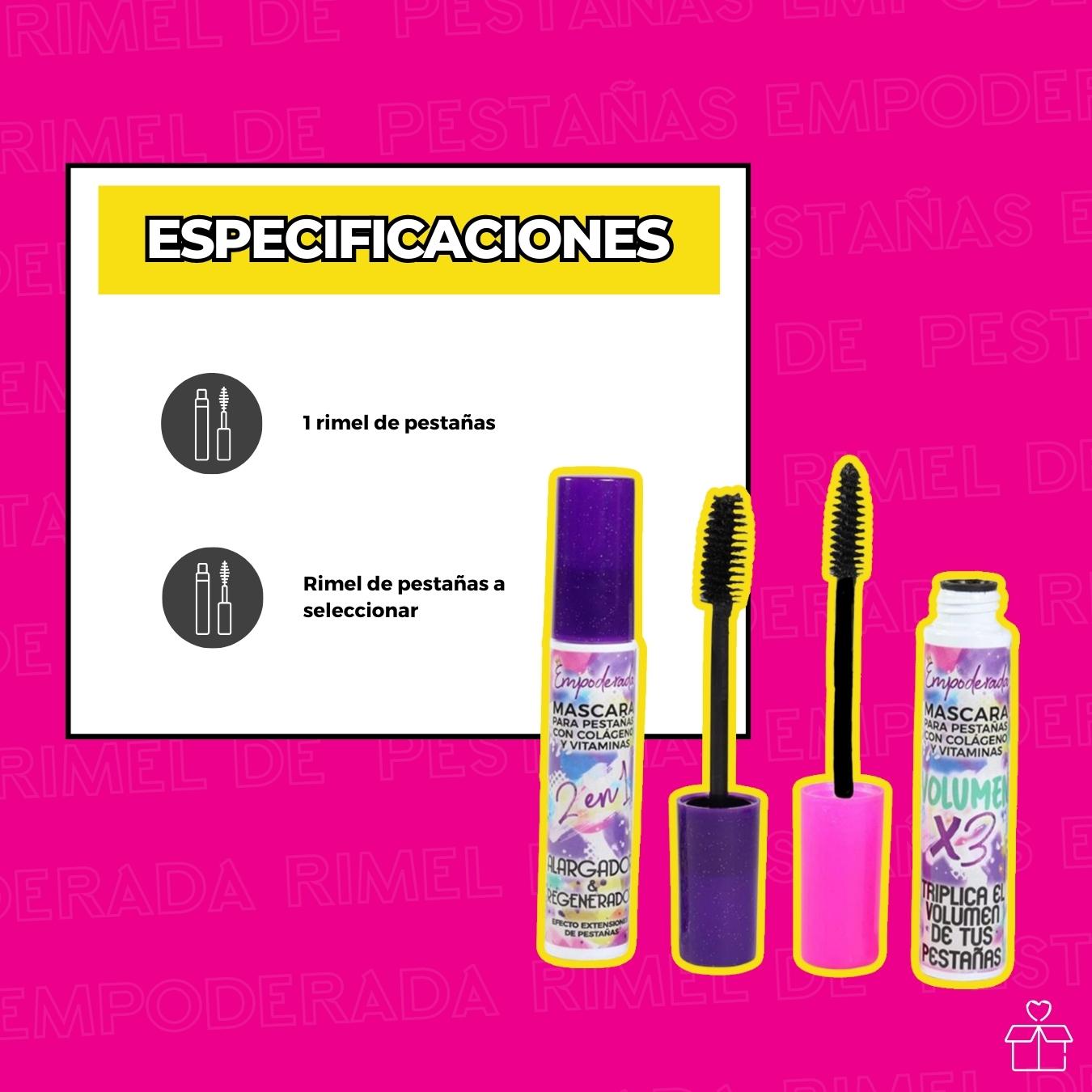 Máscara De Pestañas Rimel Empoderada Volumen.