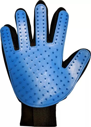 Guante De Aseo Y Muda Para Perros Azul/negro.