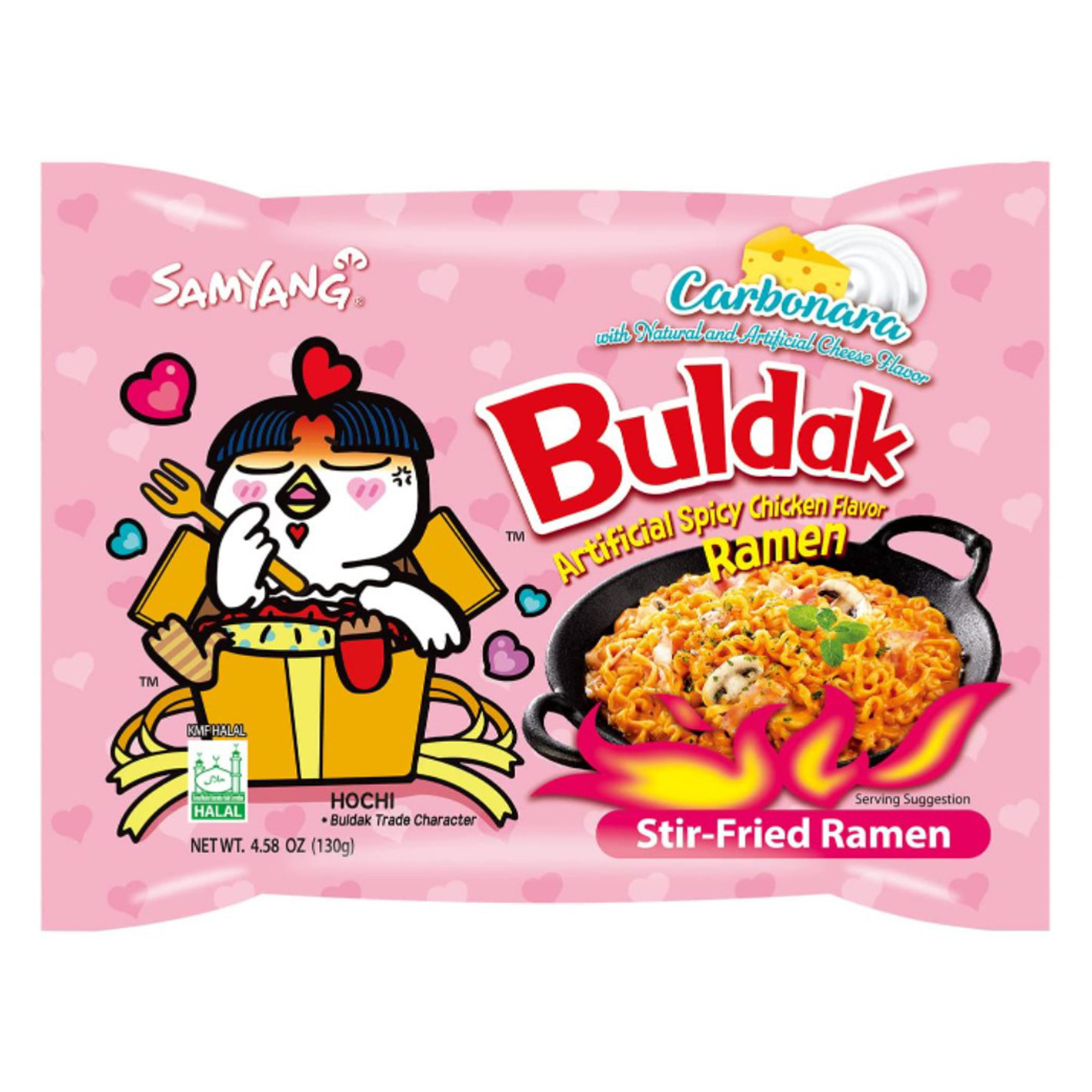 Sopa Instantánea Ramen Coreana Carbonara Picante Buldak 20 pzs