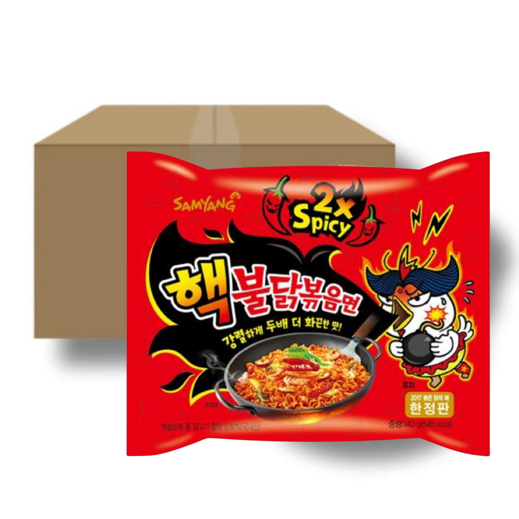 Sopa Instantánea Ramen Coreana Doble Picante Buldak 20 pzs