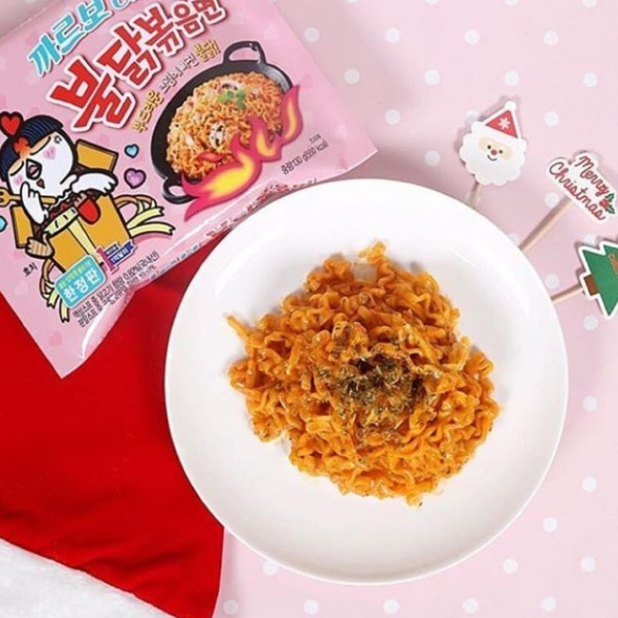 Sopa Instantánea Ramen Coreana Carbonara Picante Buldak 20 pzs